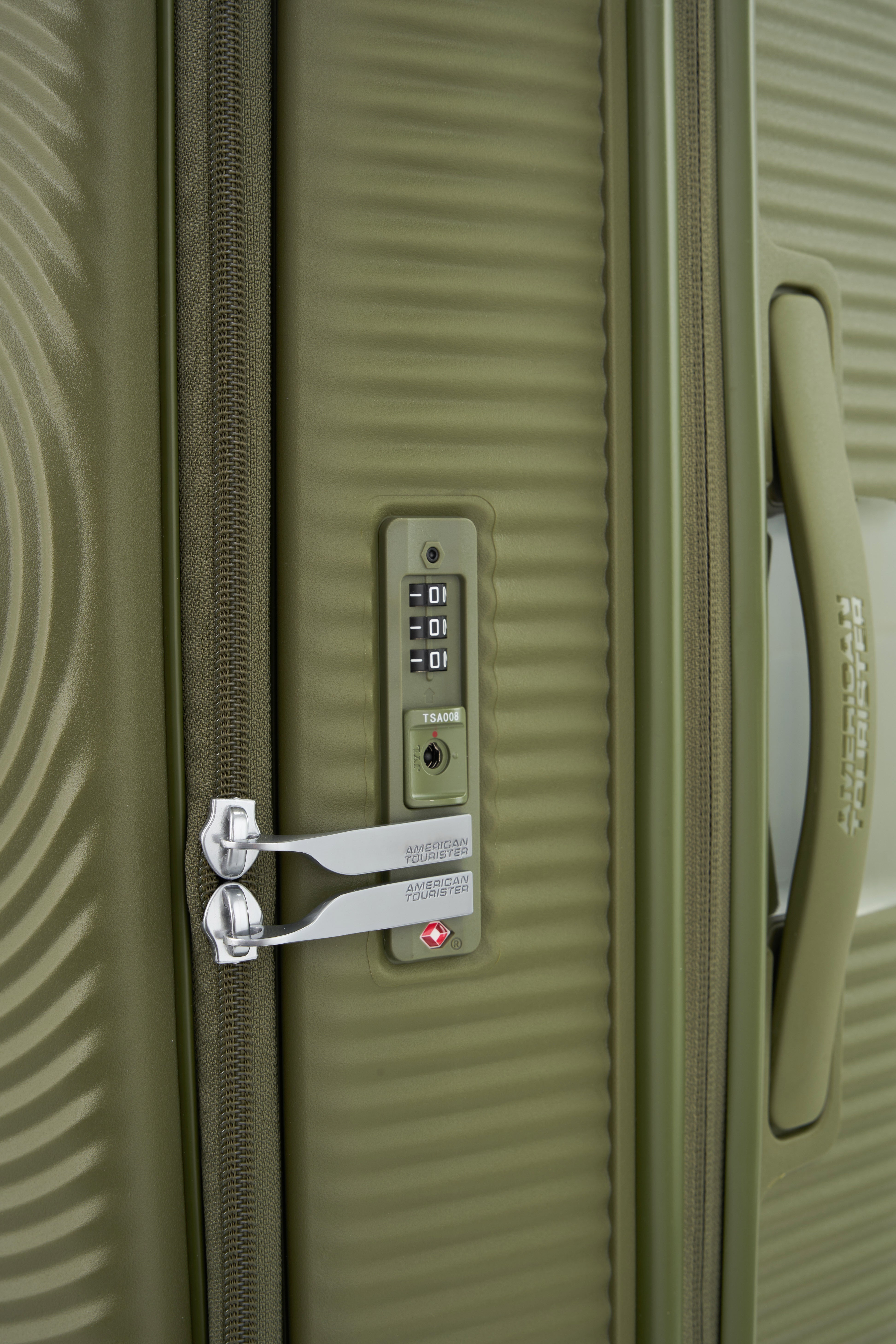 American Tourister Curio 55cm Book Opening Luggage - Khaki | Perfect for Business Trips & Weekend Getaways