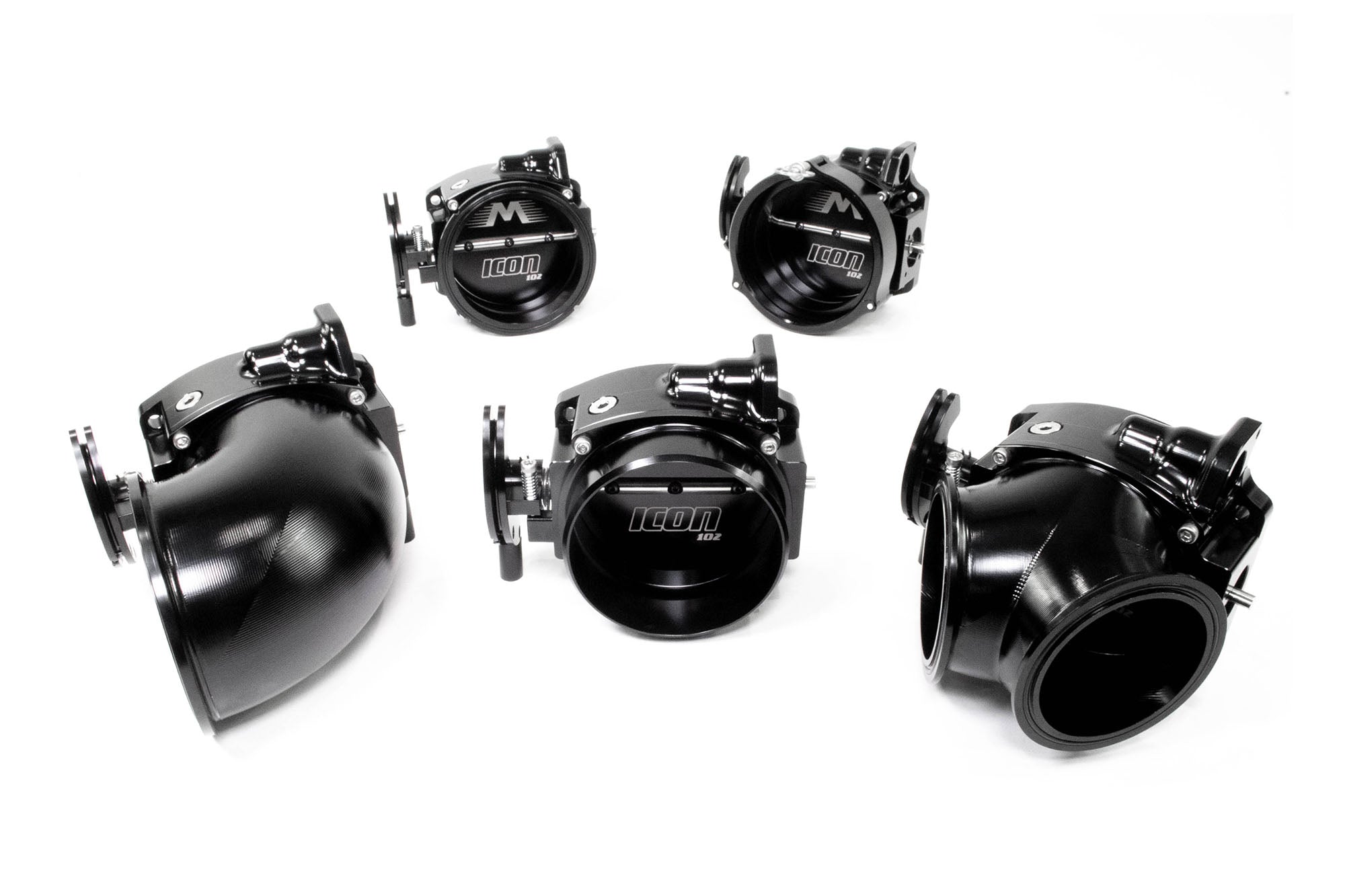 ICON 102mm & 105mm High Performance Cable Drive Throttle Body (Black) - Interchangeable Connection for Enhanced Airflow - Perfect for LS Engines, Muscle Cars & Performance Upgrades