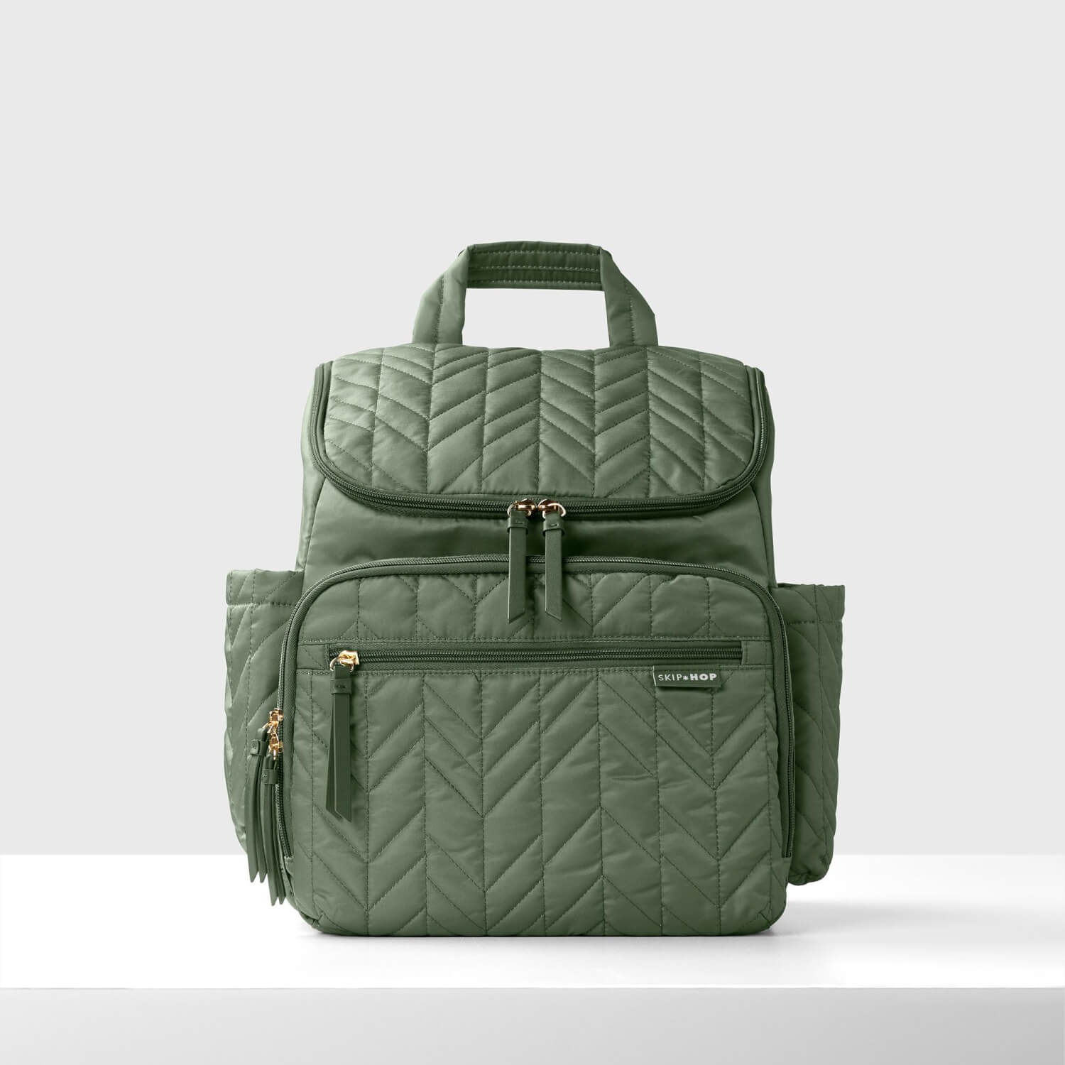 Skip Hop Forma Diaper Backpack - Dark Sage | Stylish & Spacious Baby Bag for Parents on the Go | Perfect for Daycare, Travel & Everyday Use