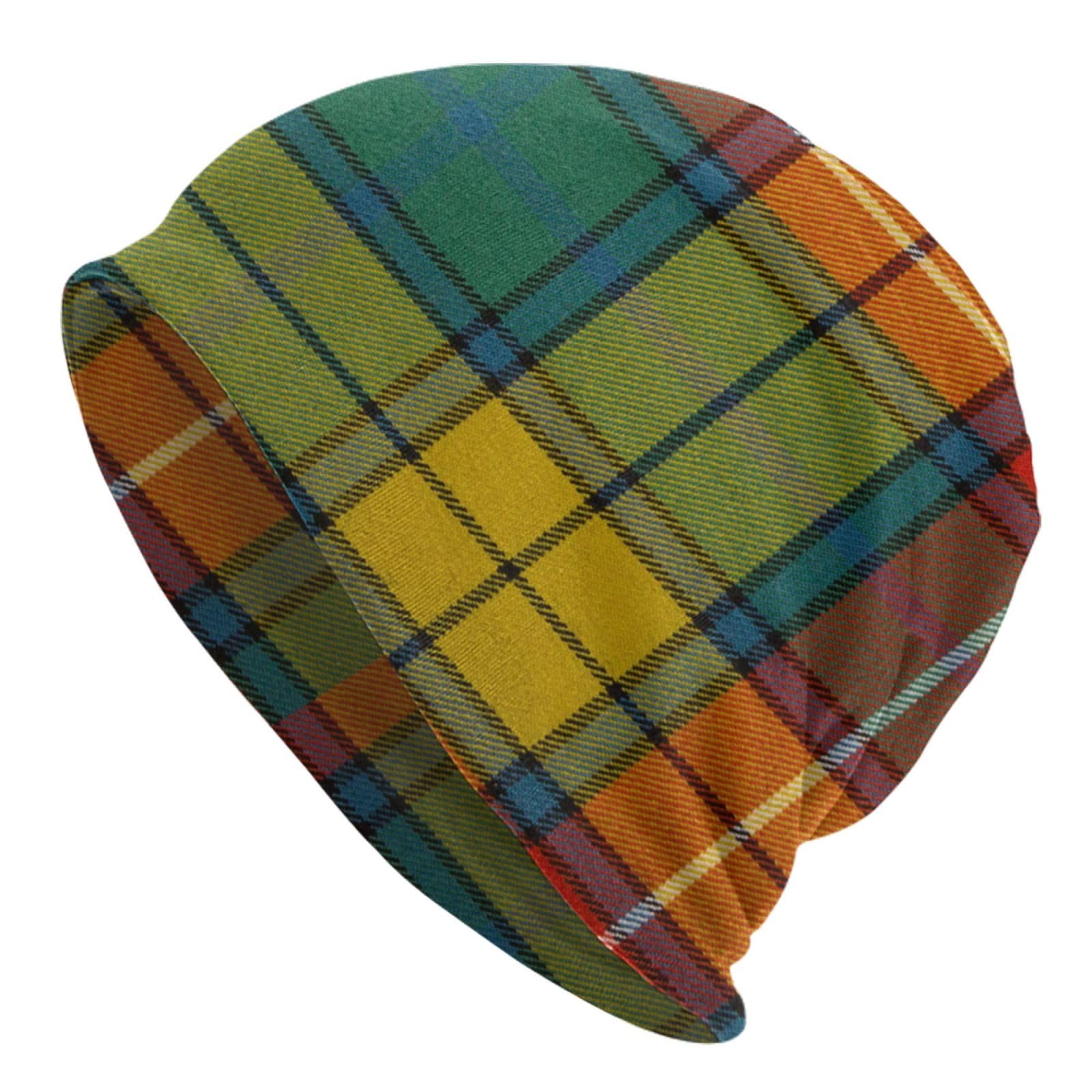 Clan Buchanan Tartan Plaid Beanie Hat - Warm Stretchable Skull Cap for Men & Women | Soft Knitted Winter Hat in Black | Perfect for Outdoor Activities, Hiking & Cold Weather Fashion