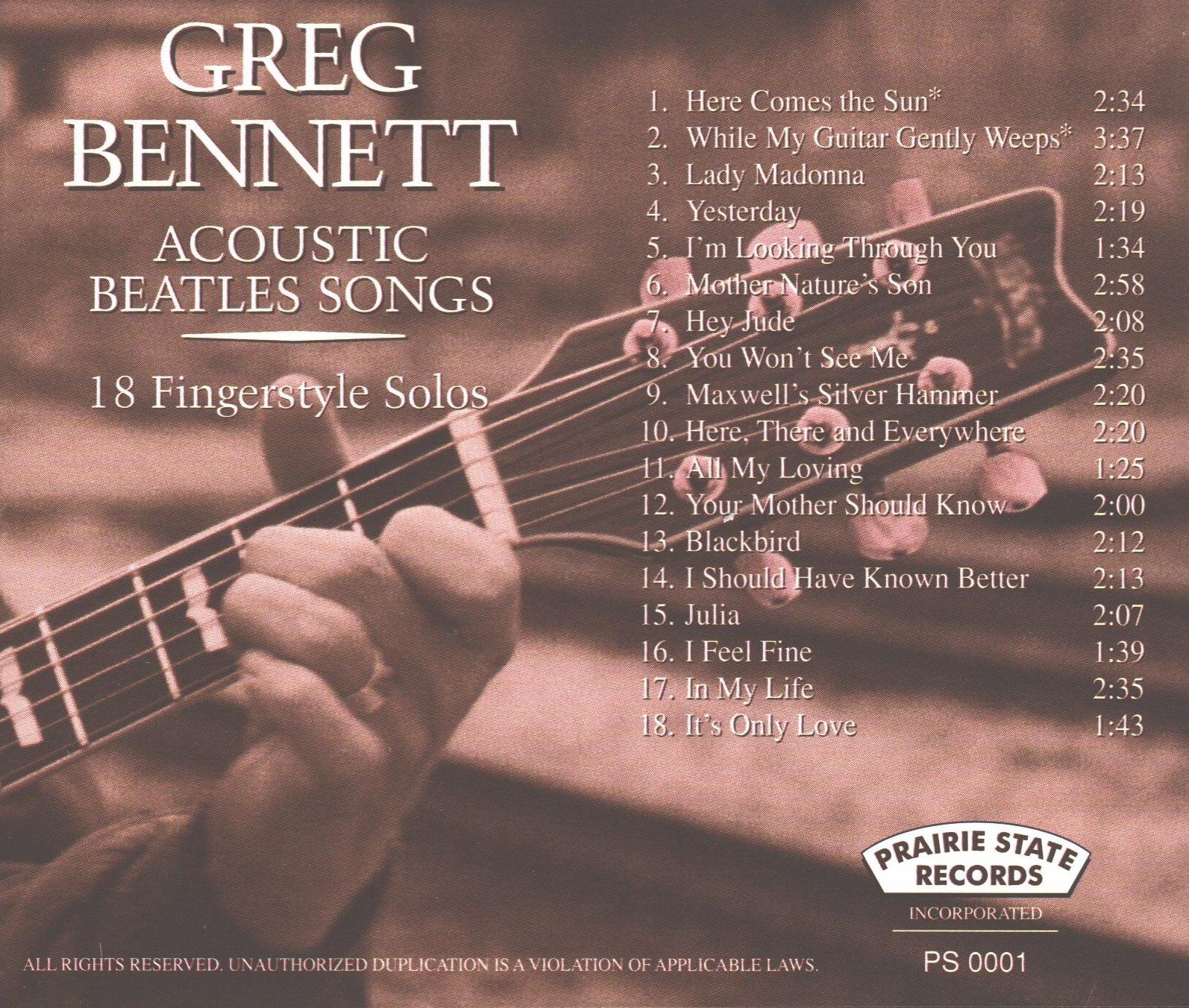 Greg Bennett: Acoustic Beatles Songs - 18 Fingerstyle Guitar Solos for Beginners & Professionals | Perfect for Home Practice, Live Performances & Music Lessons