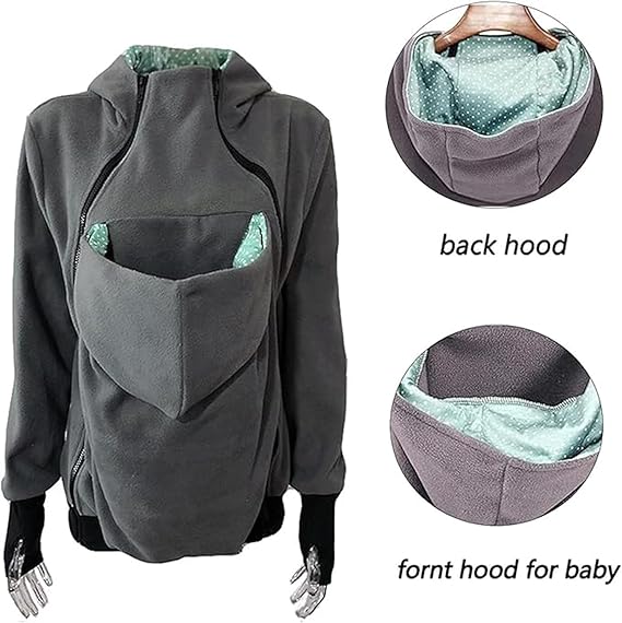 Cozy Cuddle Pouch Hoodie for Women & Men - Soft Fleece-Lined Kangaroo Pocket Sweatshirt - Perfect for Lounging, Travel & Cold Weather