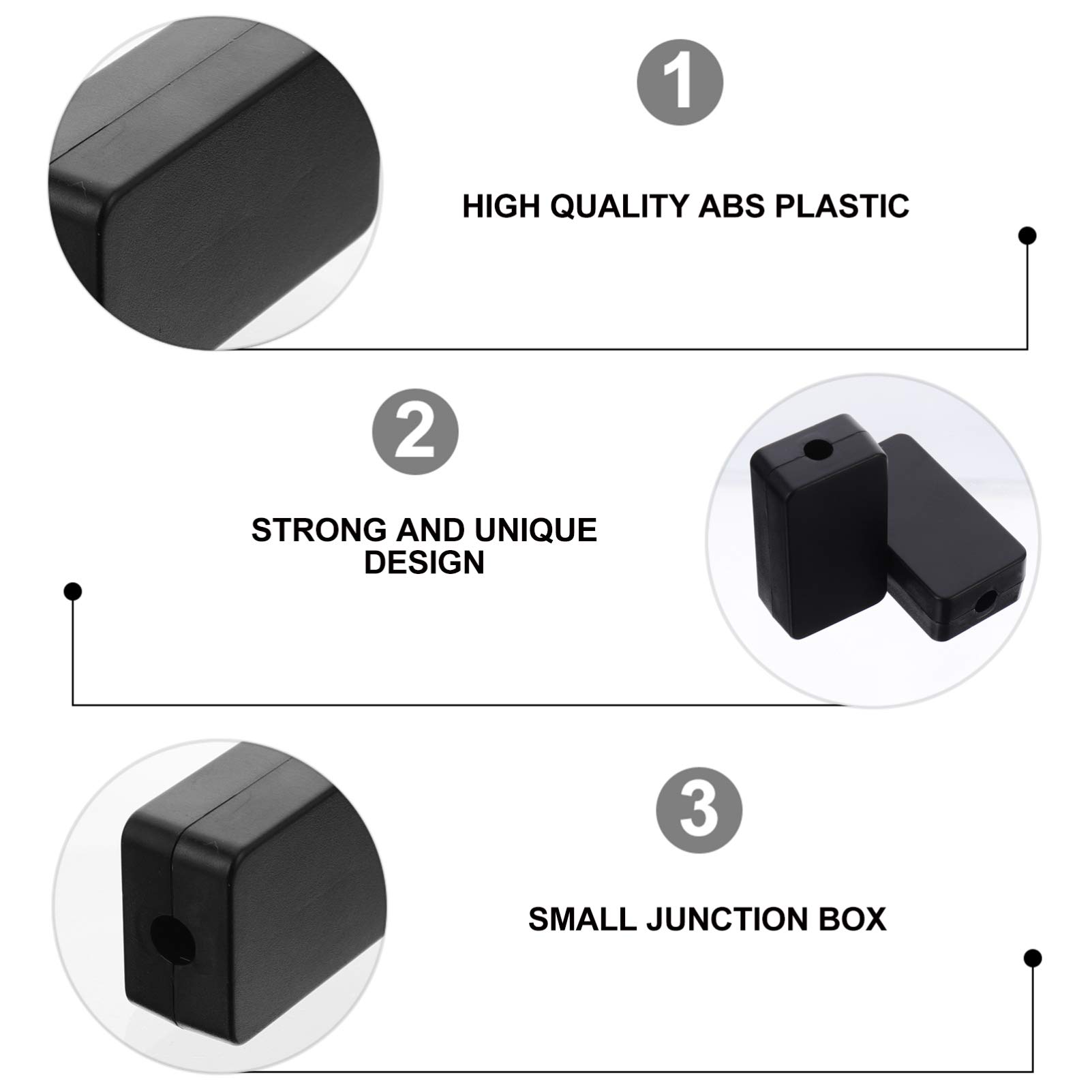 DOITOOL 5Pcs Plastic Electric Junction Box - Outdoor & Indoor Use