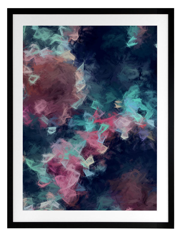 Diamond Storm Framed Art Print - Modern Abstract Wall Decor for Living Room, Bedroom & Office - Perfect for Home & Office Decoration