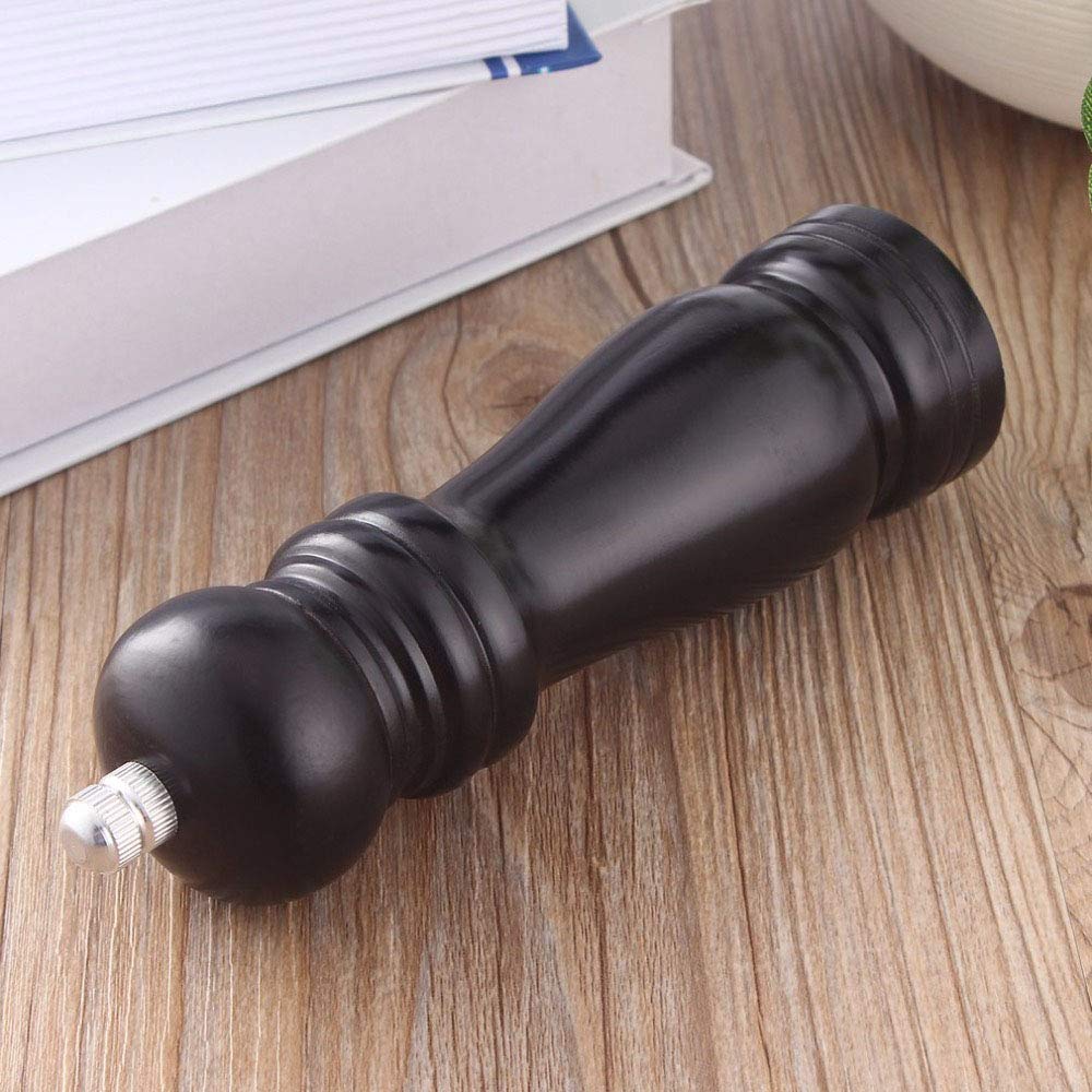 Premium Wooden Salt and Pepper Grinder Set - Adjustable Coarseness Ceramic Core Manual Spice Mill - 8 Inch Solid Kitchen Condiment Grinders for Cooking, BBQ, Dinner Parties & Outdoor Picnics