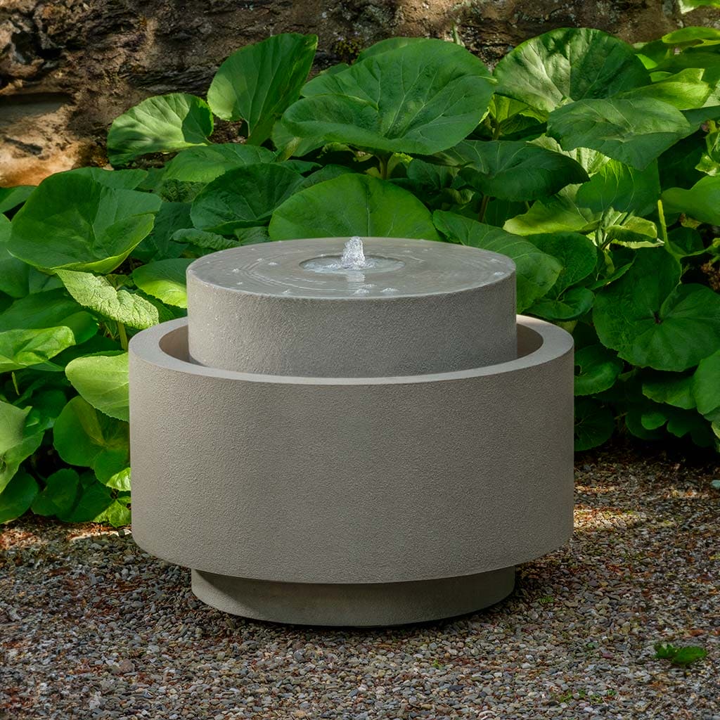 Campania International Millstone Fountain - Classic Outdoor Garden Water Feature for Patio, Yard, and Landscape Decor
