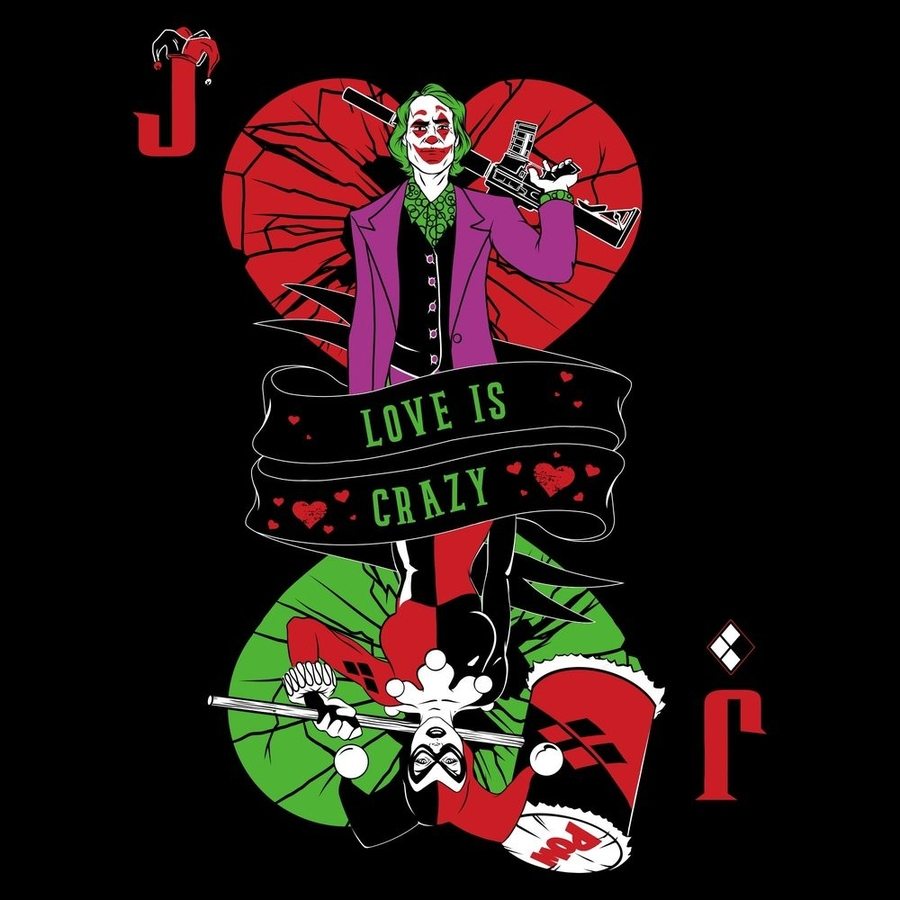 Love Is Crazy T-Shirt for Men & Women - Black Cotton Graphic Tee - Perfect for Casual Wear, Date Nights & Gifts