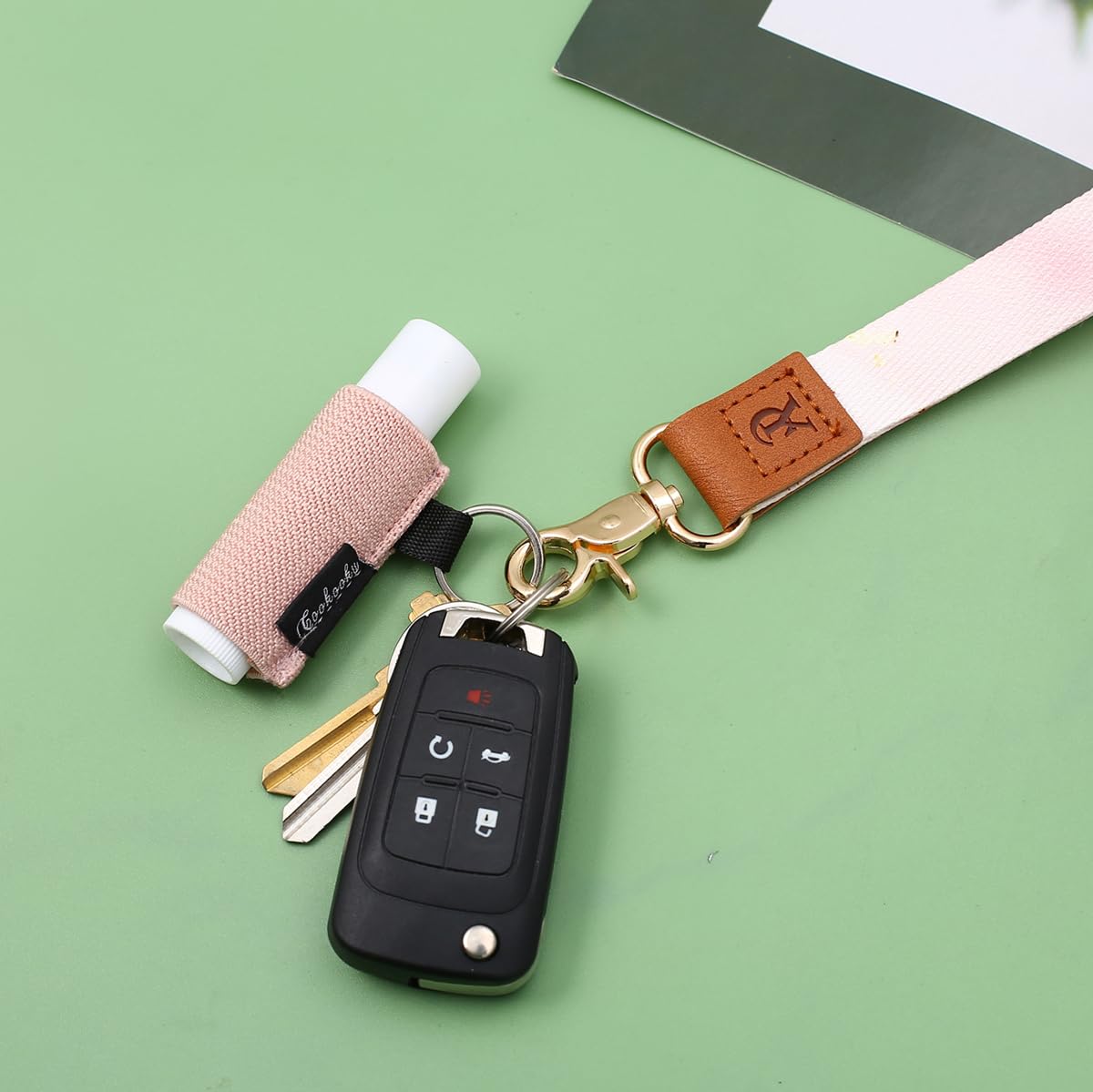 Cute Minimalist Lip Balm Keychain Holder - Chapstick Holder Keychain for Women & Men - Perfect for Gym, Travel, and Everyday Use