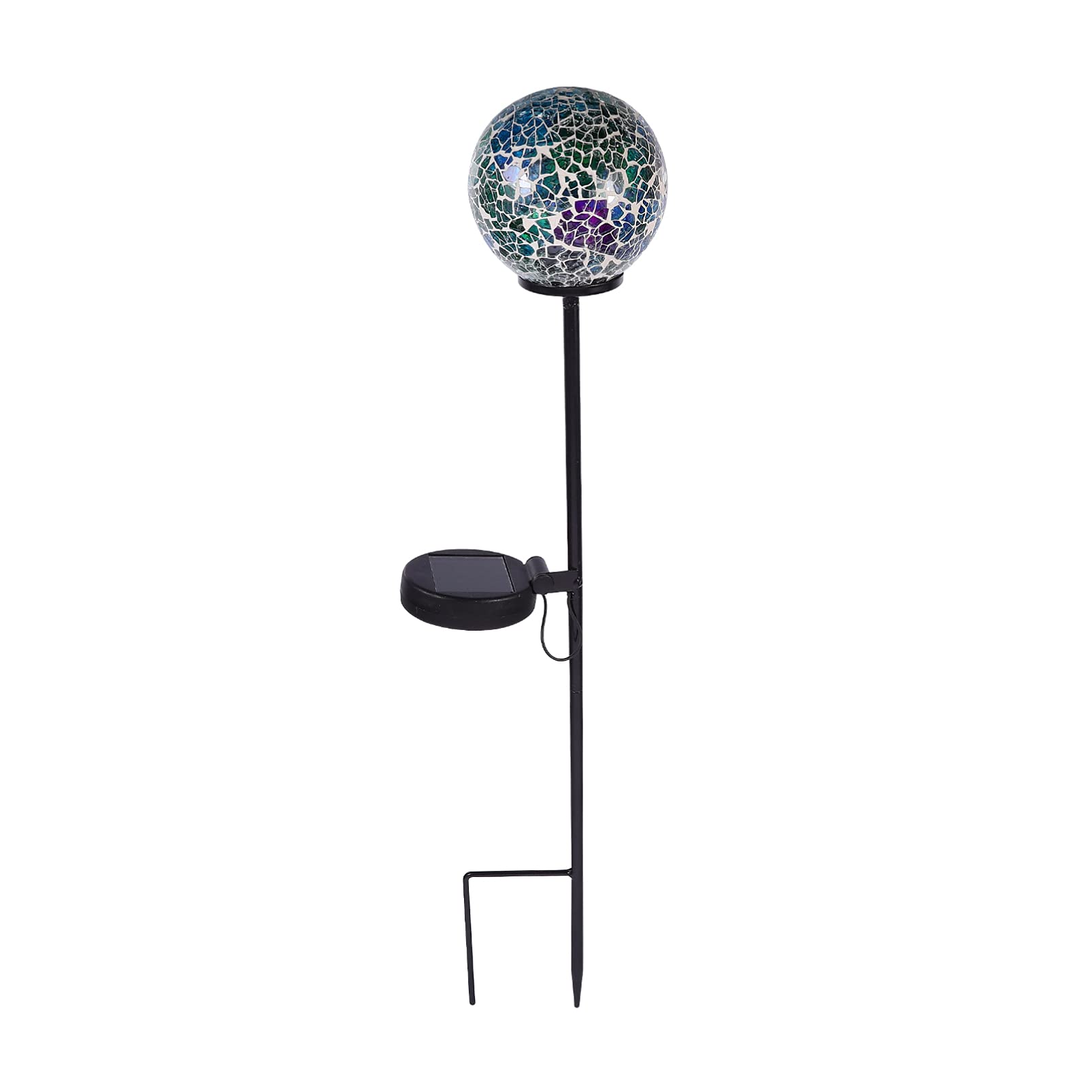 Uonlytech Solar Mosaic Glass Ball Light - Waterproof Outdoor Decorative Lamp for Garden, Lawn & Patio | Solar Powered Landscape Lighting for Pathways, Yards & Outdoor Decor