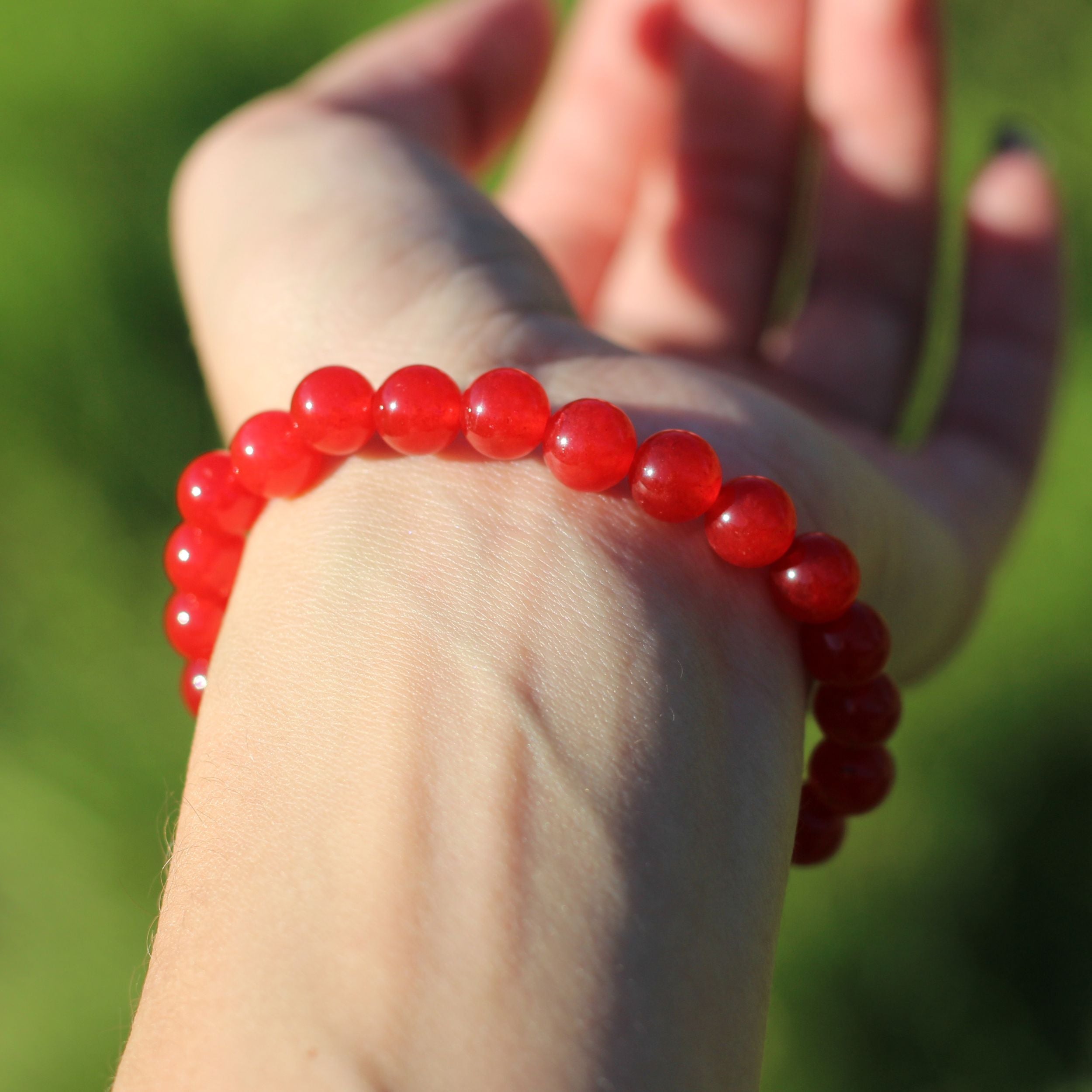 Natural Carnelian Beaded Bracelet for Women - Healing Stone Jewelry for Energy & Confidence - Perfect for Meditation, Yoga & Everyday Wear