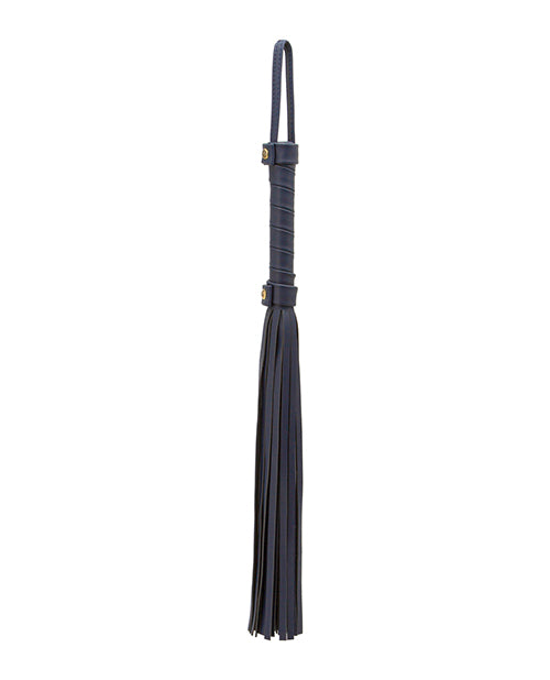 Bondage Couture Flogger - Premium Blue Leather BDSM Whip for Sensual Play & Spanking - Perfect for Couples, Roleplay & BDSM Scenes