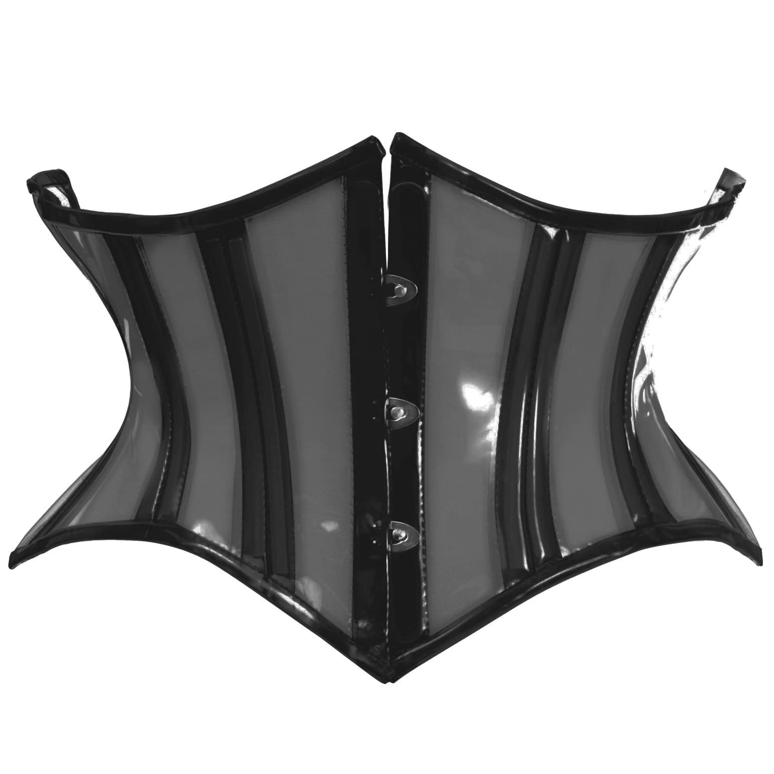 Lavish Clear Curvy Cut Mini Cincher Corset - Sexy Waist Trainer for Women | Shapewear for Tummy Control & Hourglass Figure | Perfect for Parties, Weddings & Special Occasions