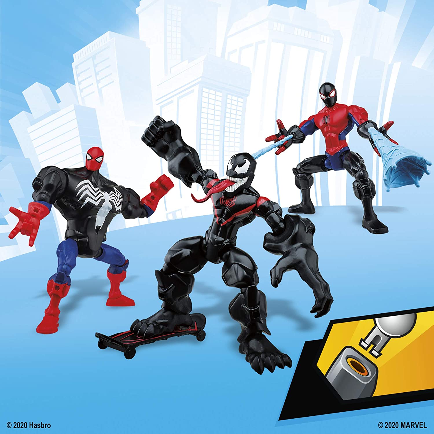 Marvel Super Hero Mashers Miles Morales Venom Spider-Man 6-Inch Action Figure – Collectible Toy for Kids & Fans, Perfect for Play, Display & Gifts