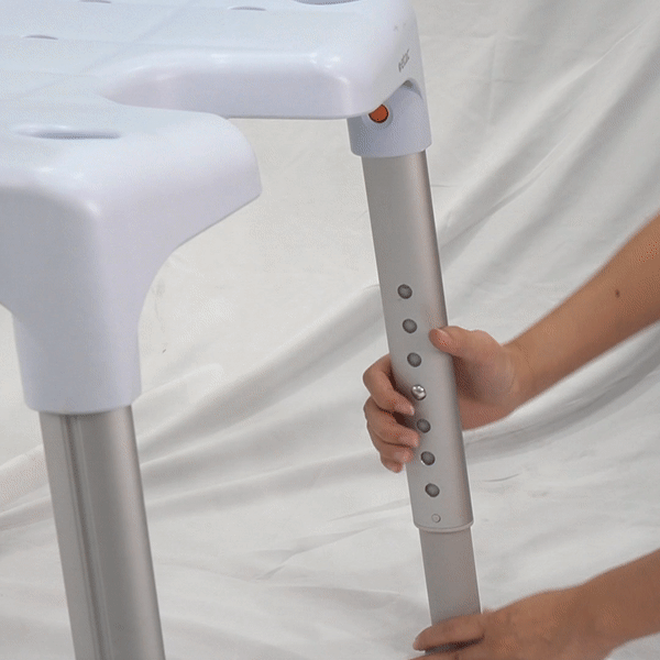 Etac Swift Shower Chair - Lightweight Bathroom Safety Seat with Adjustable Height for Elderly & Disabled - Non-Slip Shower Stool for Bathing Assistance & Home Care