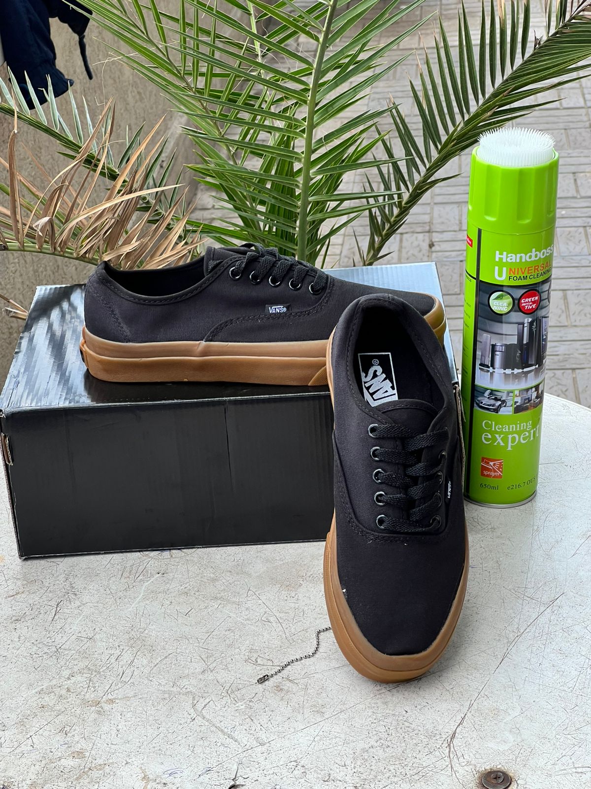 Vans Classic Black Canvas & Gum Sole Sneakers - Men's & Women's Casual Shoes for Skateboarding, Streetwear & Everyday Wear