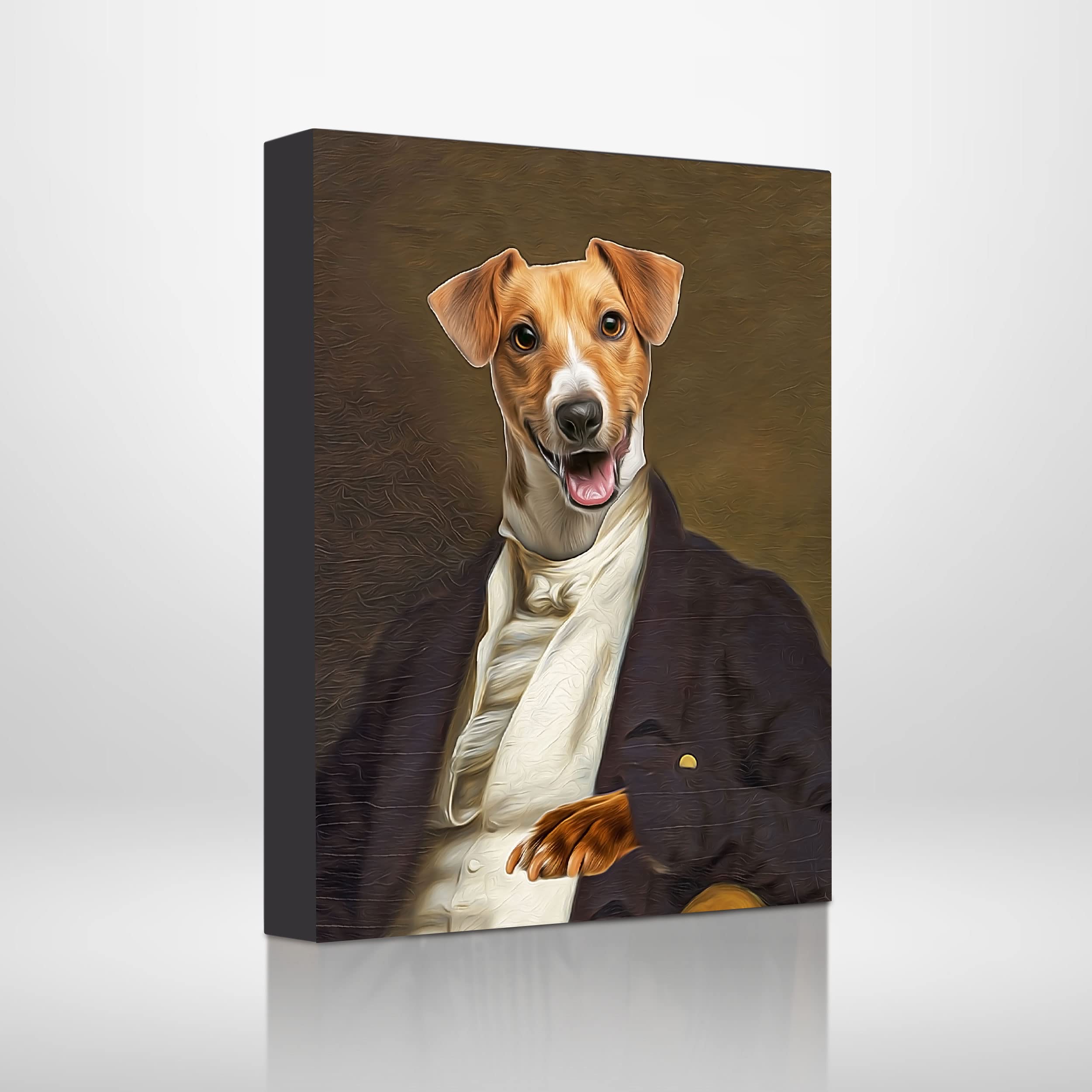 Custom Dog Portrait Prints - Personalized Pet Art Poster with Your Dog's Photo - Framed Canvas Wall Art for Home Decor (16x20 Inches) - Perfect Gift for Pet Lovers & Modern Living Room Decor