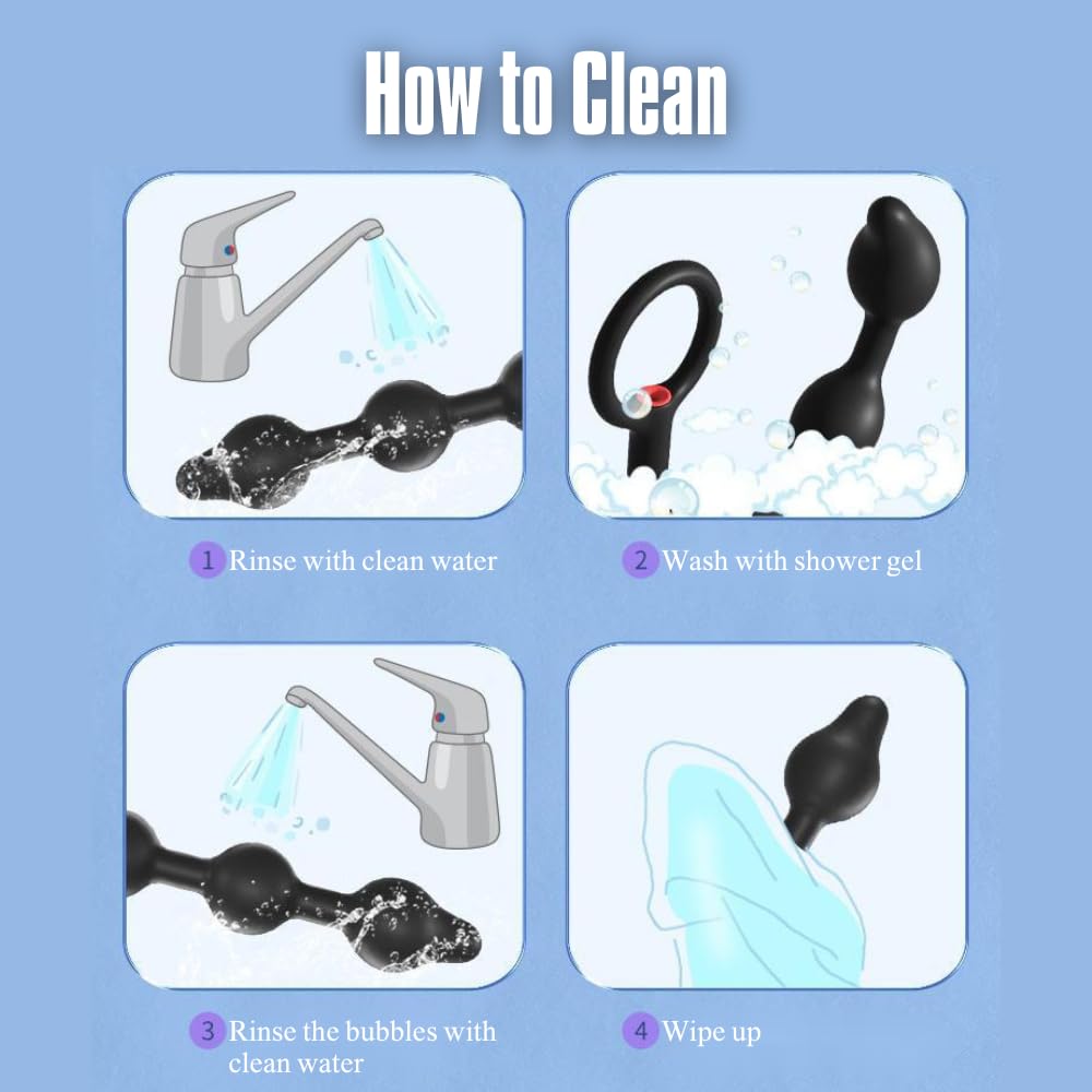 Inflatable Silicone Anal Beads with Air Pump - Detachable & Adjustable Size Adult Sex Toy for Couples & Solo Play - Perfect for Beginners & Advanced Users - Enhance Intimacy & Pleasure in the Bedroom