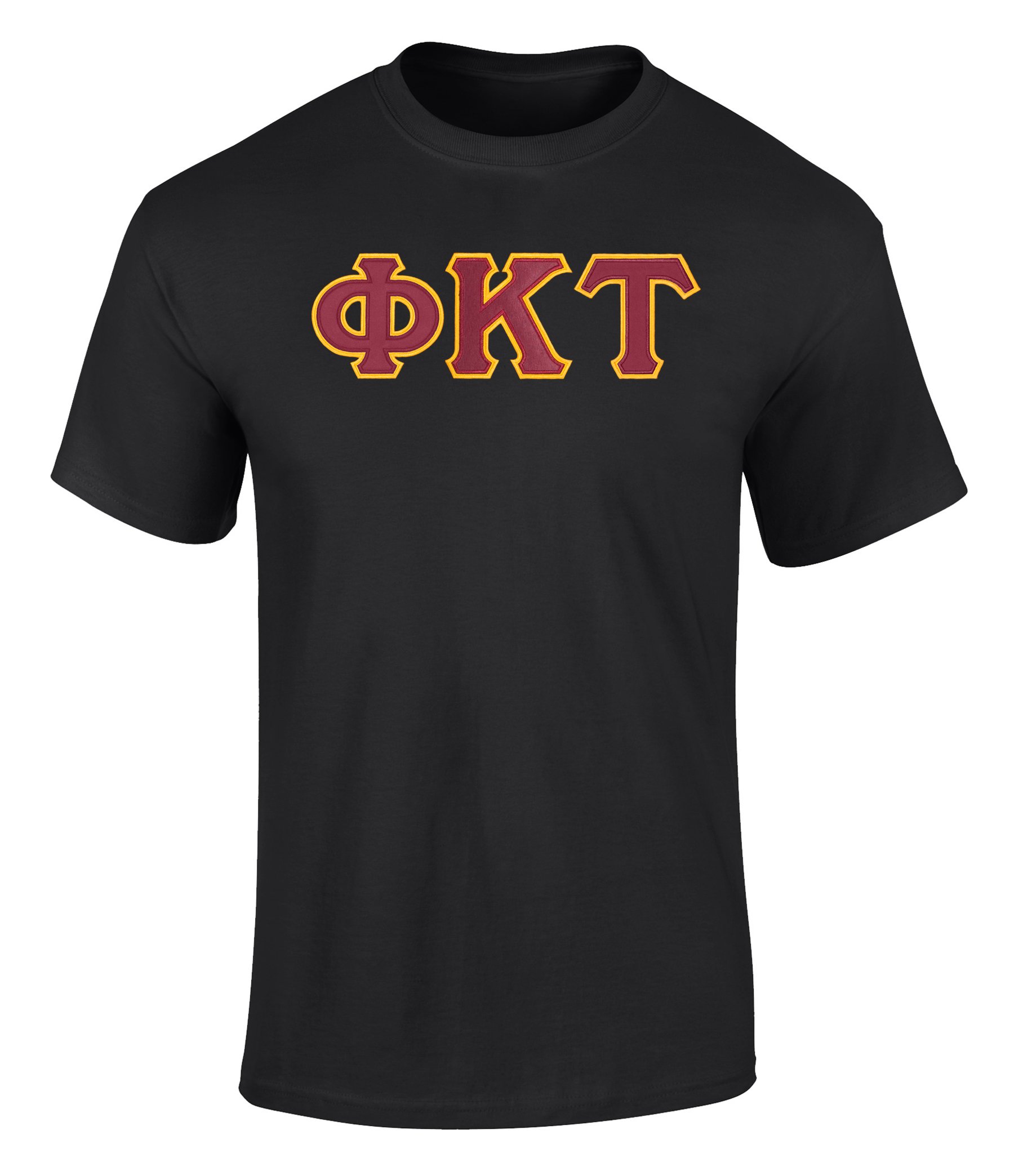 Phi Kappa Tau Fraternity Twill Letter T-Shirt - Comfortable Cotton Crewneck Tee for College Greek Life, Campus Events & Brotherhood Activities