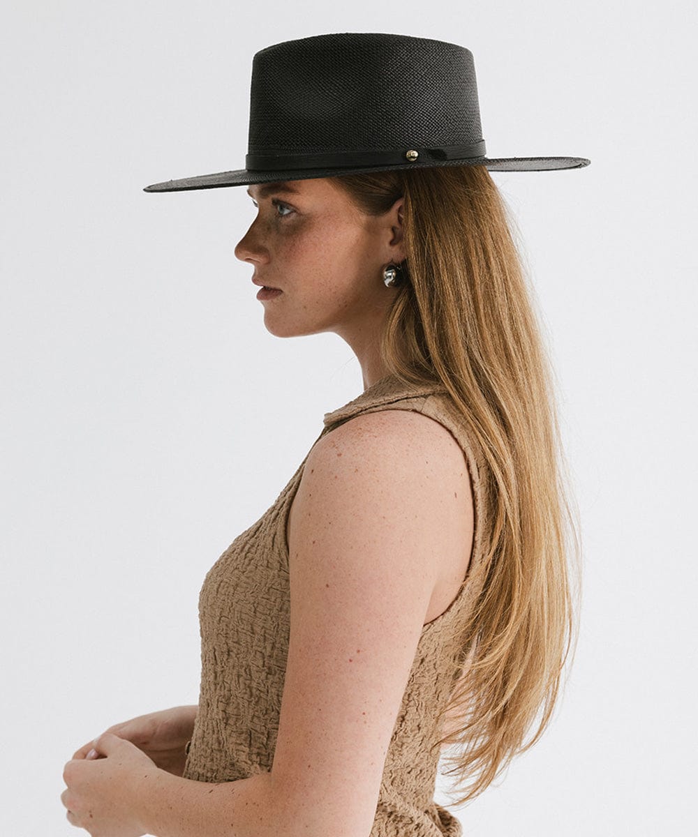 Carmen Panama Straw Hat for Women - Breathable Wide Brim Sun Hat for Beach, Garden & Outdoor Activities