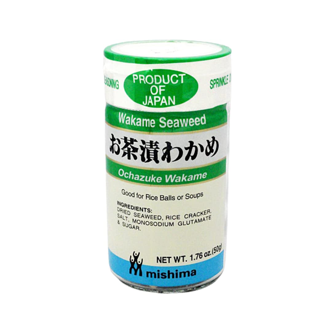 Premium Ochazuke Wakame Seaweed & Rice Cracker Mix - Authentic Japanese Tea Rice Seasoning (1.76oz x 3 Pack) - Perfect for Quick Meals, Snacks & Traditional Japanese Breakfast