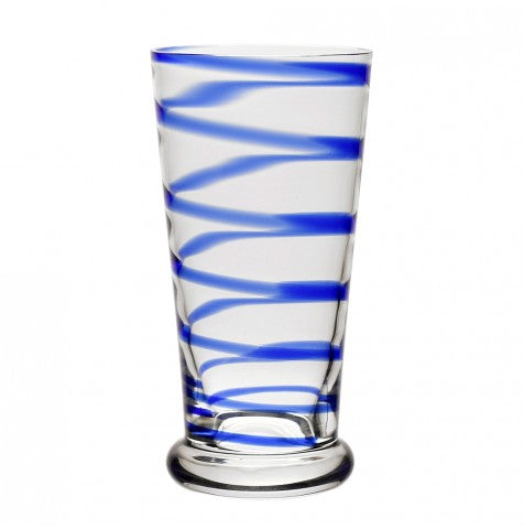 Bella Blue 16oz Highball Tumbler with Lid and Straw - Insulated Stainless Steel Cup for Iced Coffee, Smoothies & Cocktails - Perfect for Home, Office & Outdoor Use