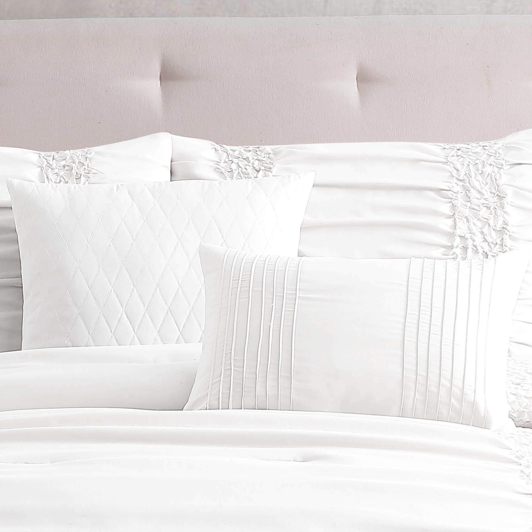Riverbrook Home Allison 4-Piece Twin Comforter Set - Soft White Bedding for Kids & Teens | Perfect for Nursery, Bedroom Decor & Cozy Sleep