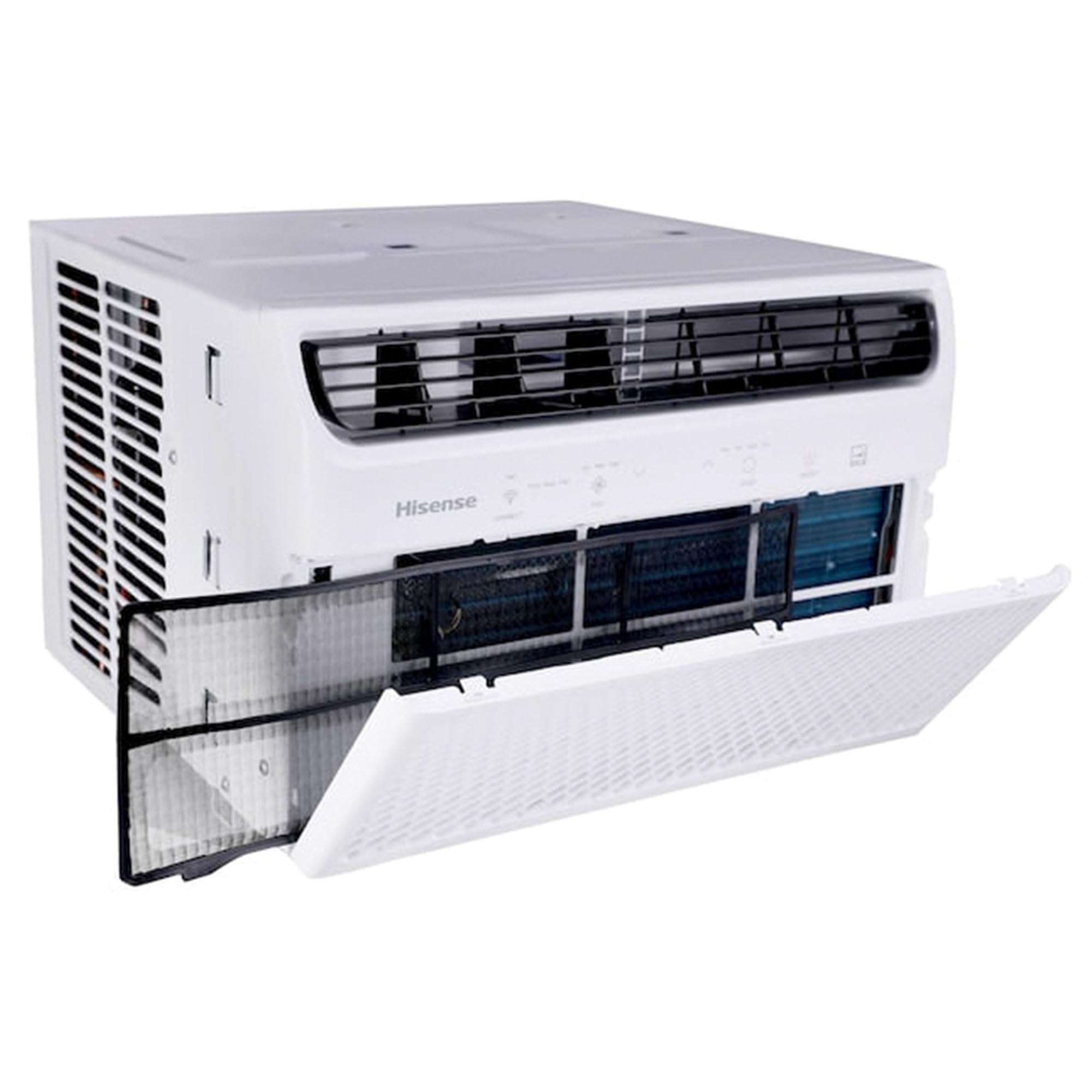 Hisense 12,000 BTU Smart WiFi Window Air Conditioner - Energy Efficient Quiet Cooling for Bedroom, Living Room & Apartment - White (Renewed) - Perfect for Summer Heat Relief & Small Space Cooling