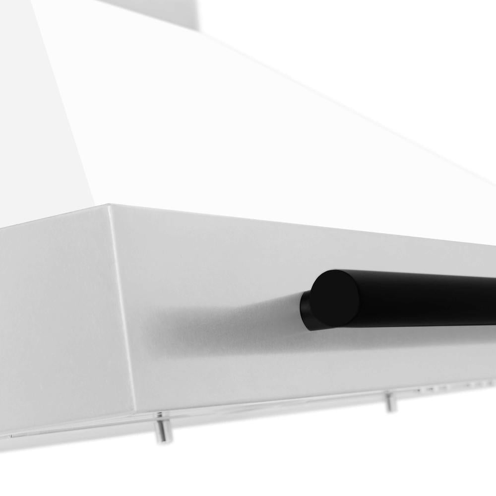 ZLINE KB4STZ WM30 30-Inch Convertible Stainless Steel Range Hood - White Matte Shell with Modern Accents | Powerful Kitchen Ventilation for Gas Stoves & Cooking Areas | Perfect for Home Chefs & Modern Kitchens