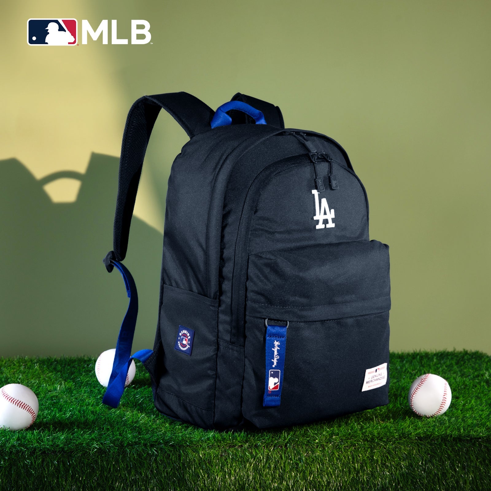 MLB Los Angeles Dodgers Official Laptop Backpack 15.6 Inch - Stylish College School Bag for Men & Women - Perfect for Work, Travel & Sports Fans