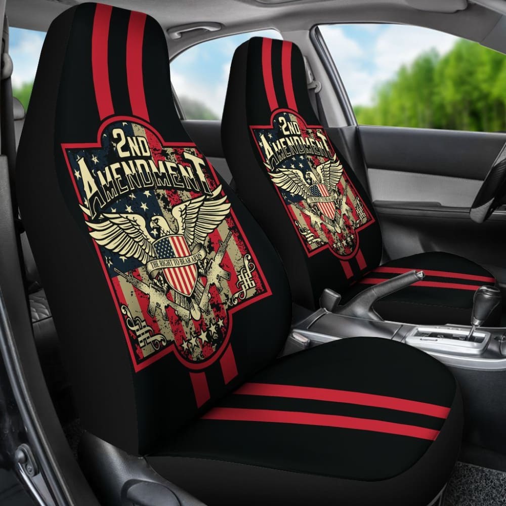 2nd Amendment Right to Bear Arms Car Seat Cover - Patriotic Gun Rights Design for Trucks & SUVs - Perfect for Hunting, Road Trips & Outdoor Adventures