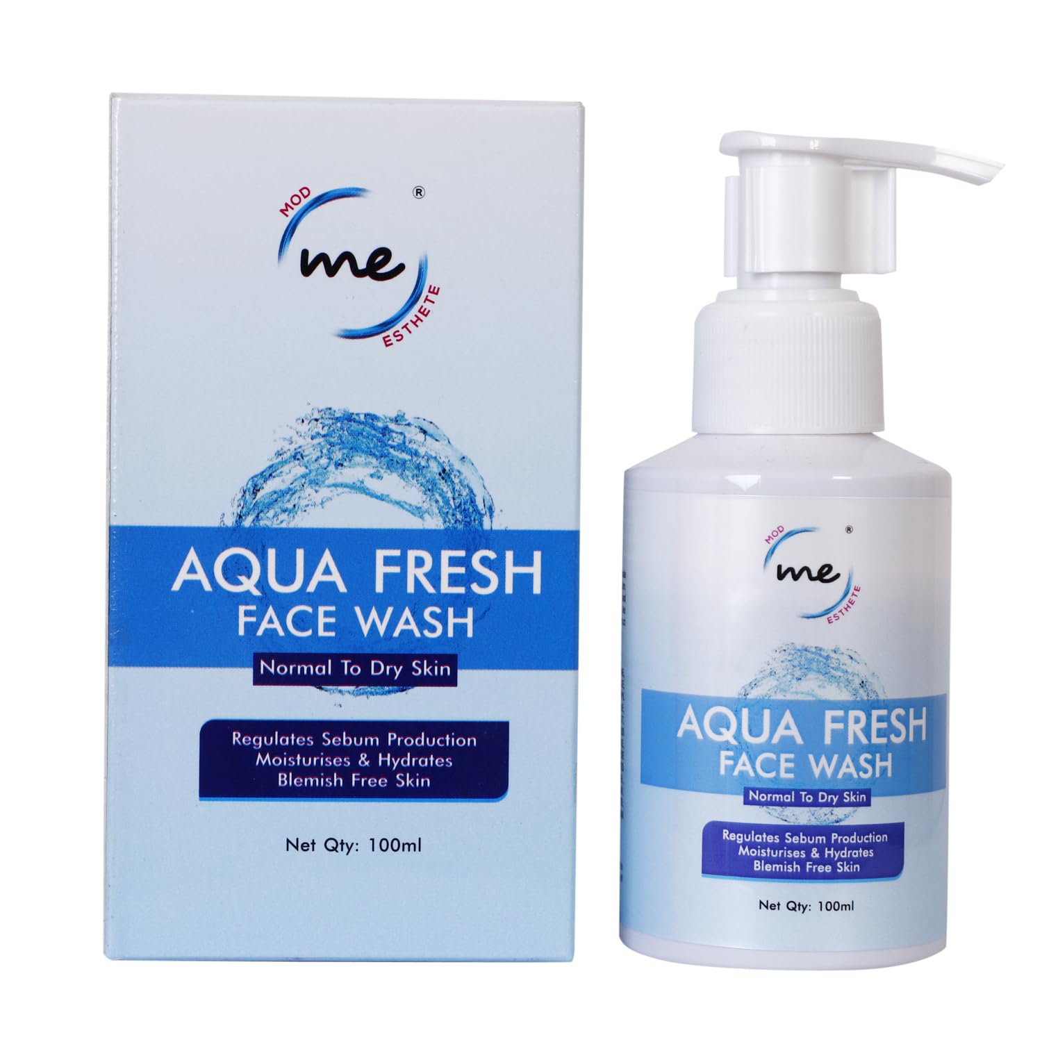 MOD ESTHETE ME AQUA FRESH FACE WASH | Hydrating Ceramide Face Cleanser for Dry & Sensitive Skin | Gentle Daily Facial Wash for Hydration & Moisture Lock | Perfect for Morning & Night Skincare Routine