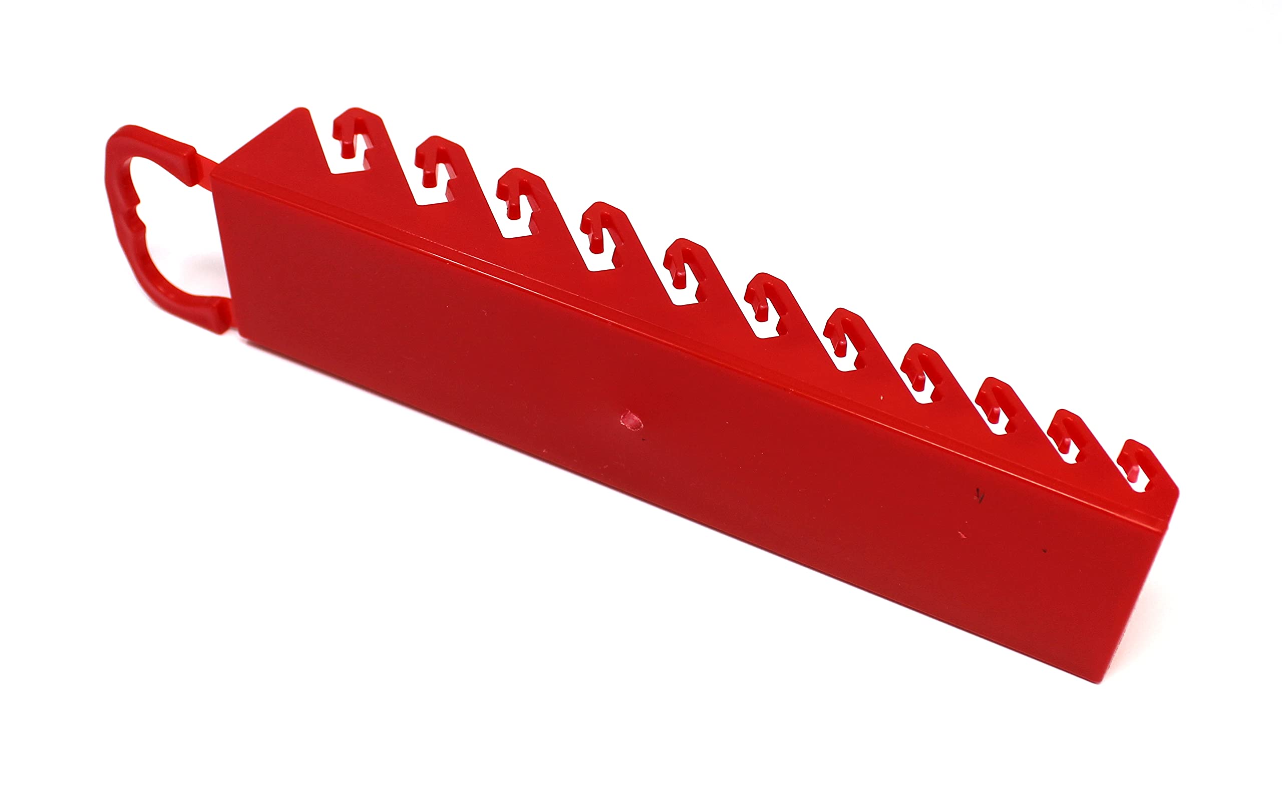 11-Tool Gripper Wrench Organizer Tool Tray Kit for Stubby & Line Wrenches (4-Piece Set, Black & Red) - Perfect for Mechanics, DIY Projects & Toolbox Organization