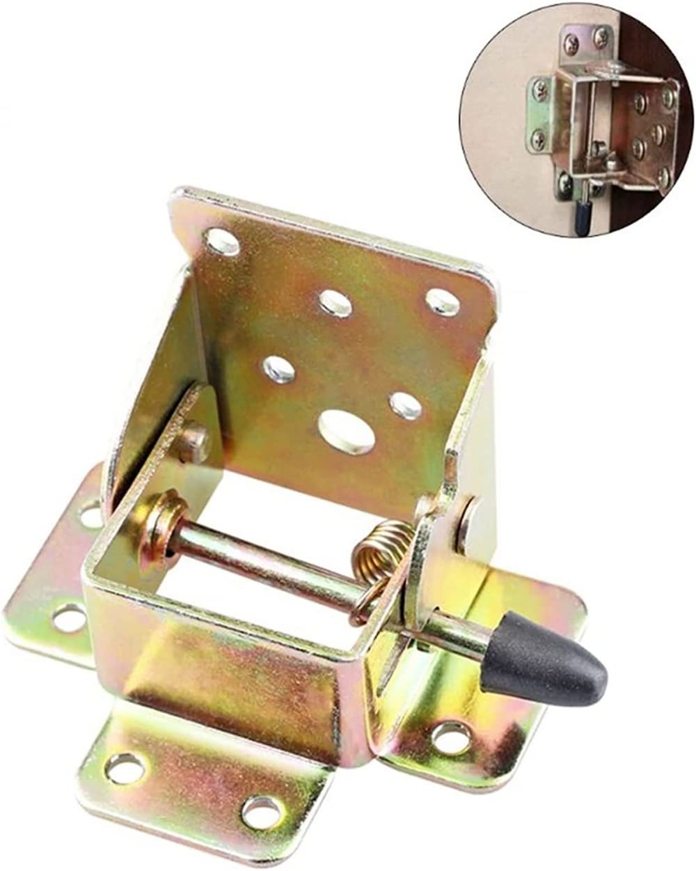 BAZAC 4-Piece Set Locking Iron Folding Table Leg Hinges - Heavy Duty Self-Locking Chair Hinges, Furniture Hardware Accessories for Foldable Tables, Chairs, and DIY Projects - Perfect for Home, Office, and Restaurant Use