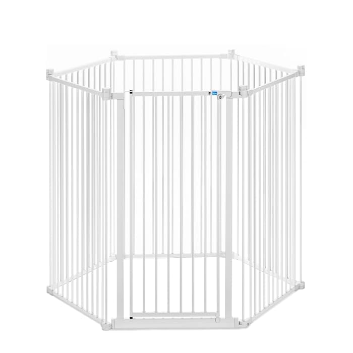 Carlson Pet Yard & Convertible Super Wide Dog Gate - Expandable Safety Barrier for Dogs & Cats - Perfect for Doorways, Stairs & Large Openings - Indoor/Outdoor Use