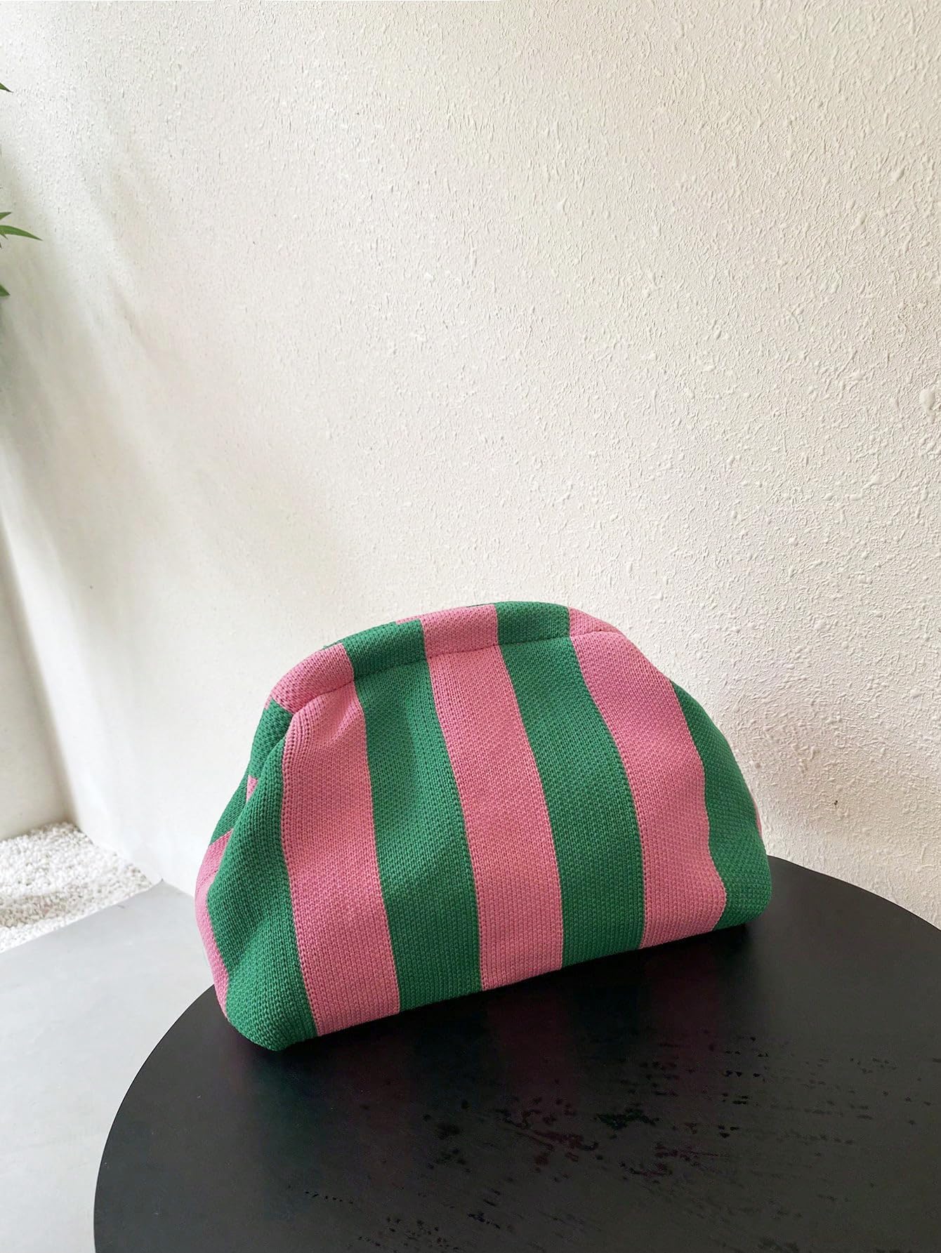 Women's Colorblock Crochet Clutch Handbag - Small Casual Purse for Evening Parties, Weddings & Daily Use