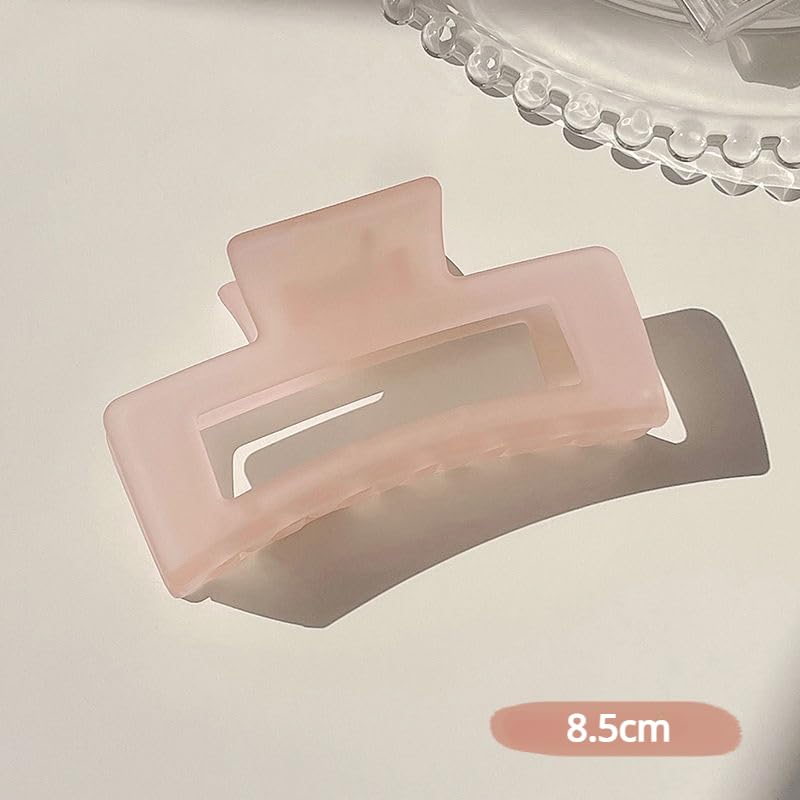 EPARTY 4 Pack Large Transparent Plastic Hair Claw Clips for Women & Girls - Crab Style Hair Clips for Thick Hair, Hair Accessories for Ponytail, Bun & Updo Hairstyles