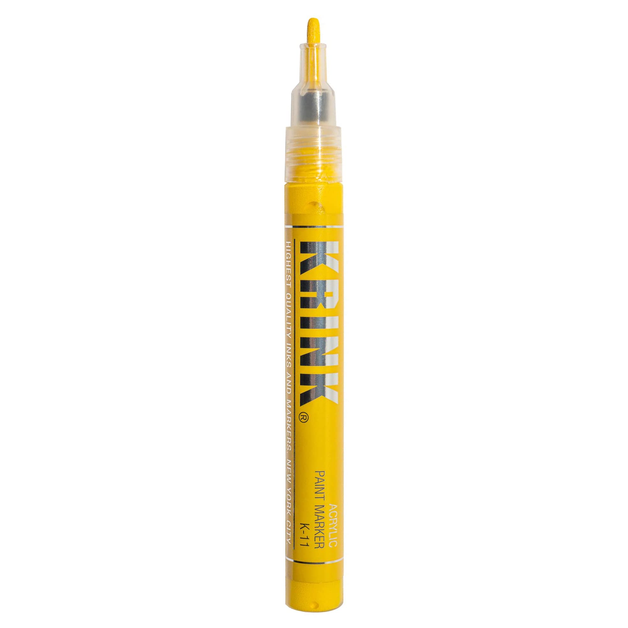 **Krink K-11 Yellow Paint Marker - Vibrant Opaque Fine Art Acrylic Marker for Graffiti, Writing & Drawing - Works on Plastic, Paper, Metal & More - Perfect for Artists, DIY Crafts & Street Art**