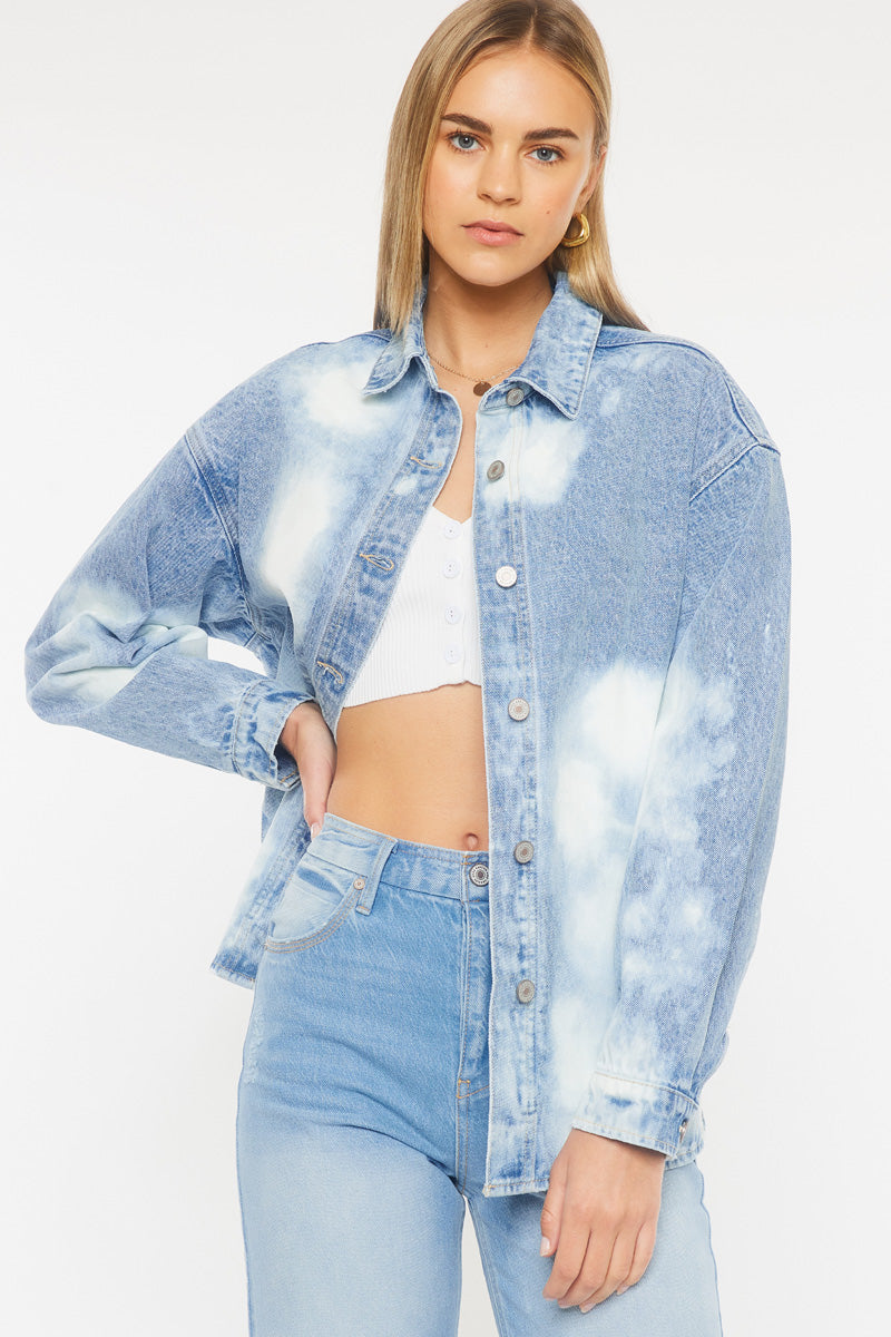 Josephine Oversized Shirt Jacket for Women - Stylish Long Sleeve Button Down Shacket - Casual & Work Wear - Perfect for Layering in Fall & Spring