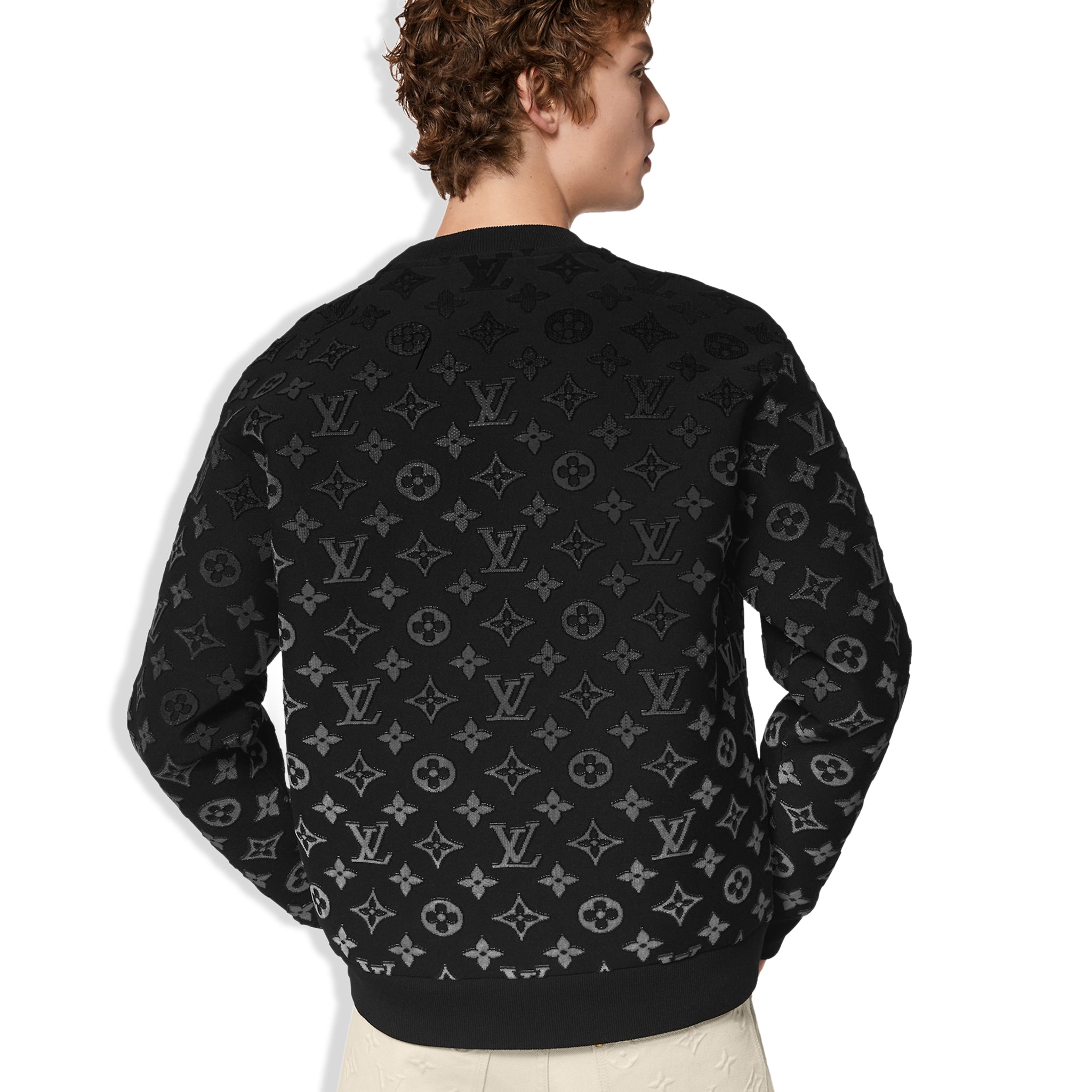 Louis Vuitton LV Monogram Gradient Fil Coupe Black Sweatshirt for Men - Luxury Designer Hoodie for Casual Wear & Street Style Fashion