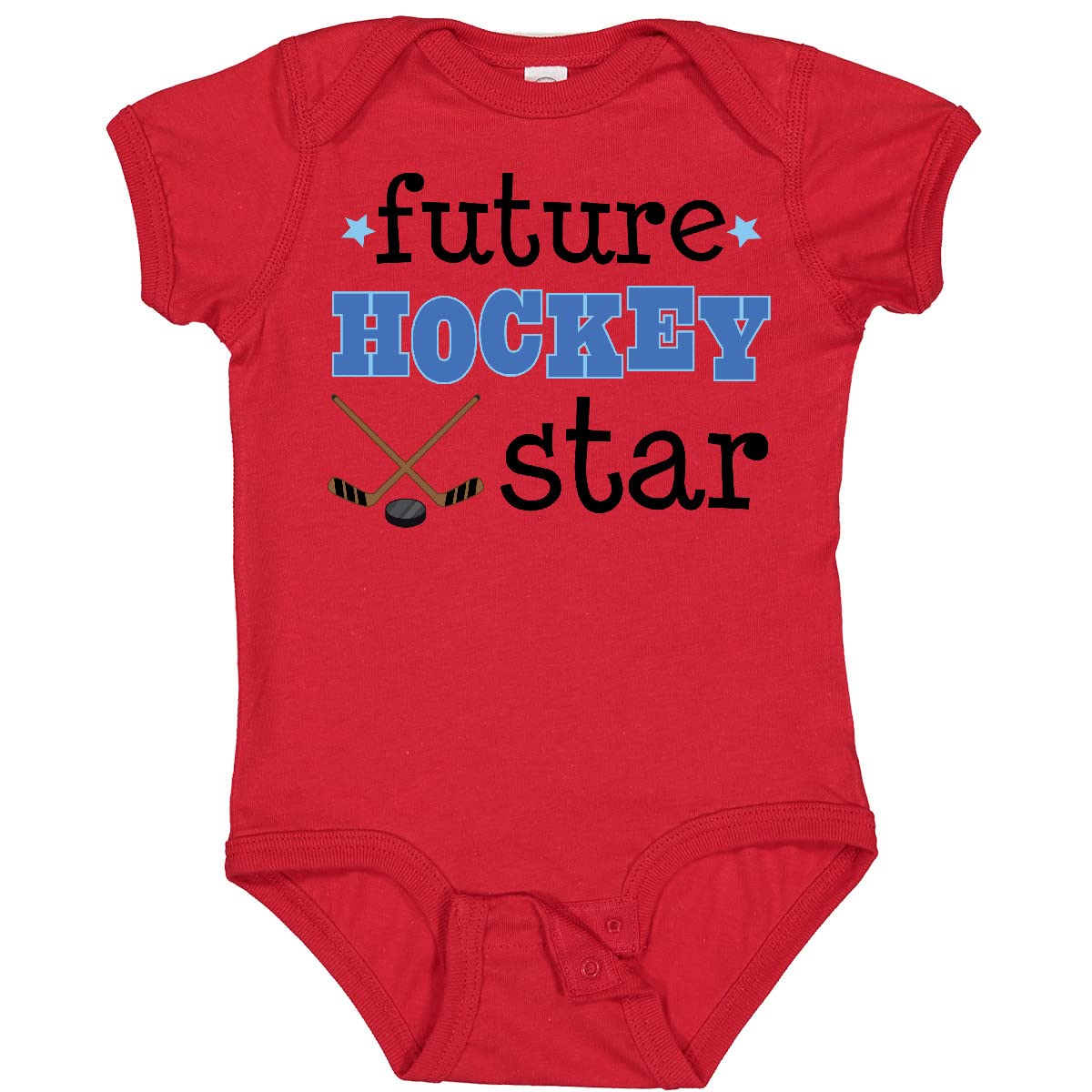 Inktastic Future Hockey Star Sports Baby Bodysuit - Cute Hockey-Themed Onesie for Boys & Girls | Perfect for Game Day, Playtime & Sports Enthusiast Families