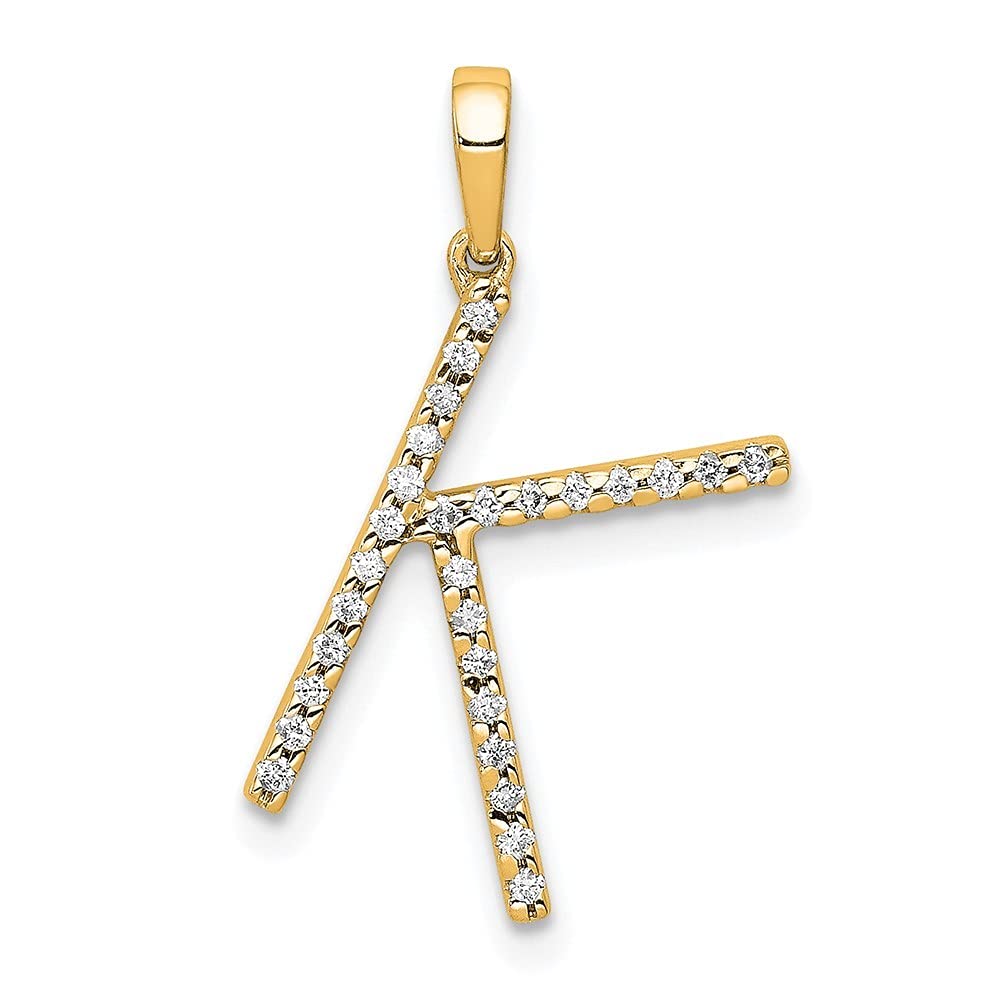 14K Gold Diamond Letter K Initial Pendant Necklace for Women - Elegant Personalized Jewelry Gift for Birthday, Anniversary & Valentine's Day | Perfect for Everyday Wear & Special Occasions
