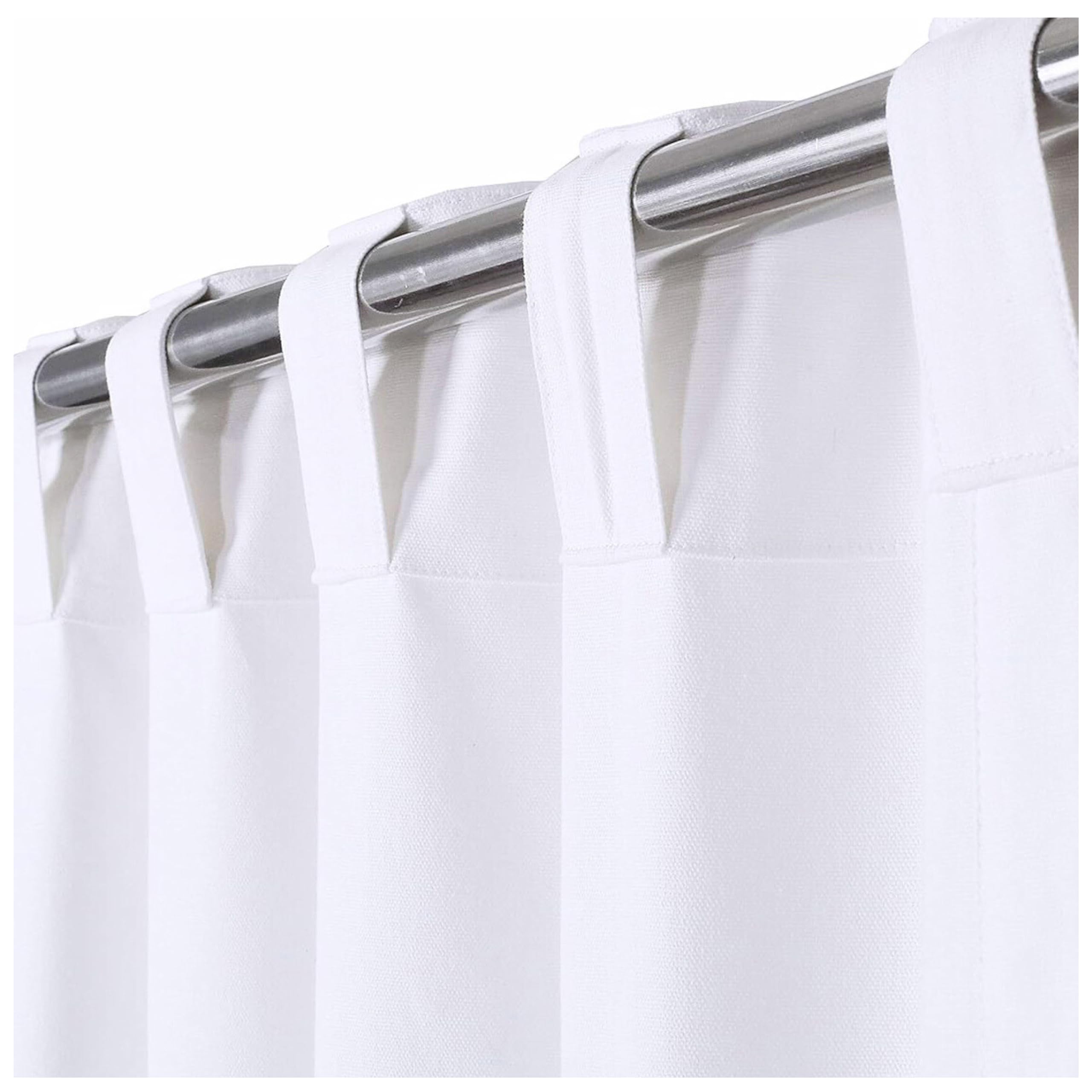 HOMIDATE 2-Pack White Cotton Curtains 50x72 Inch - Lightweight Bathroom Window Drapes, Tab Top Panels for Kitchen, Living Room & Bedroom - Soft Fabric Window Treatments for Privacy & Sun Protection - Perfect for Home Decor, Apartment & Dorm Room