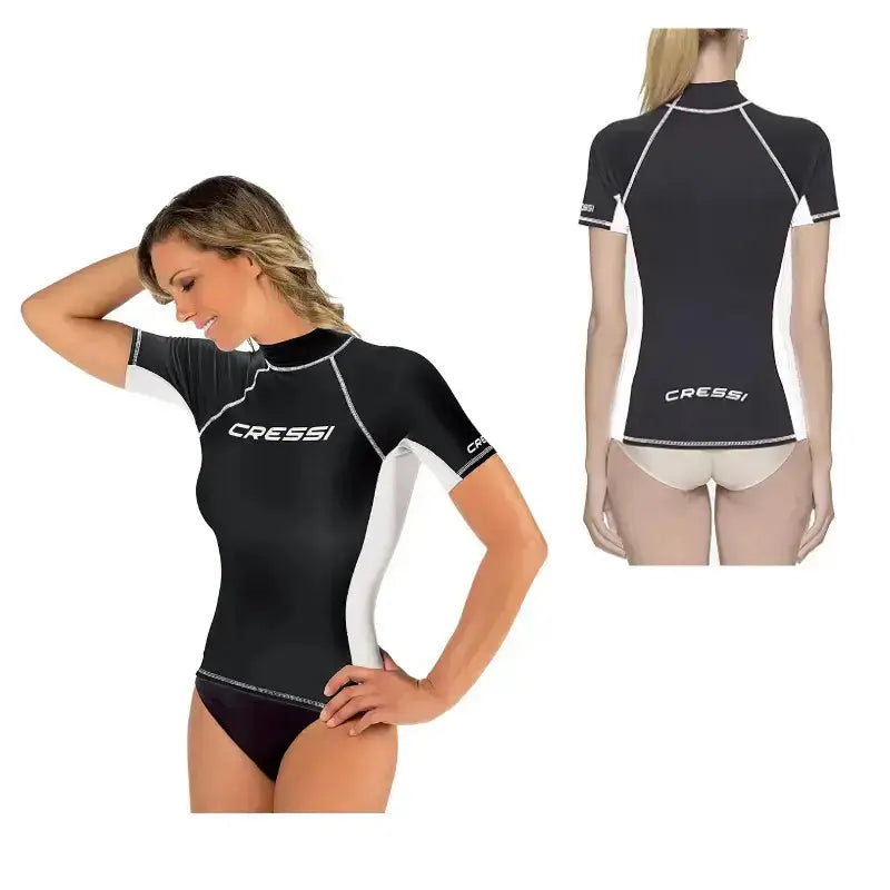 Women's Short Sleeve Rashguard - UPF 50+ Sun Protection Swim Shirt for Surfing, Yoga & Beach Activities | Cressi Lady Rash Guard | Perfect for Swimming, Water Sports & Outdoor Workouts