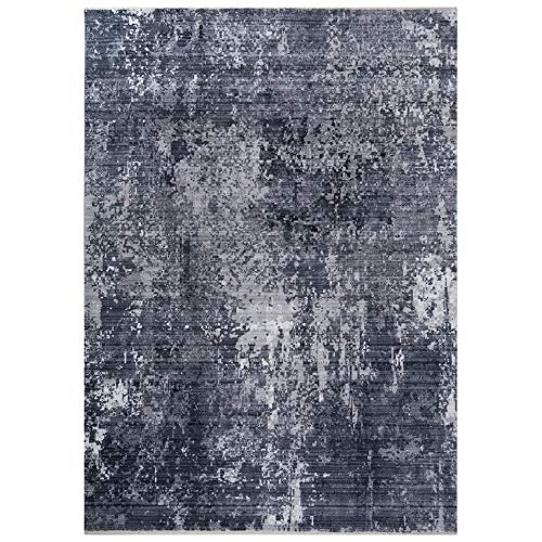 Allstar 5x7 Modern Black Storm Rug - 6'11