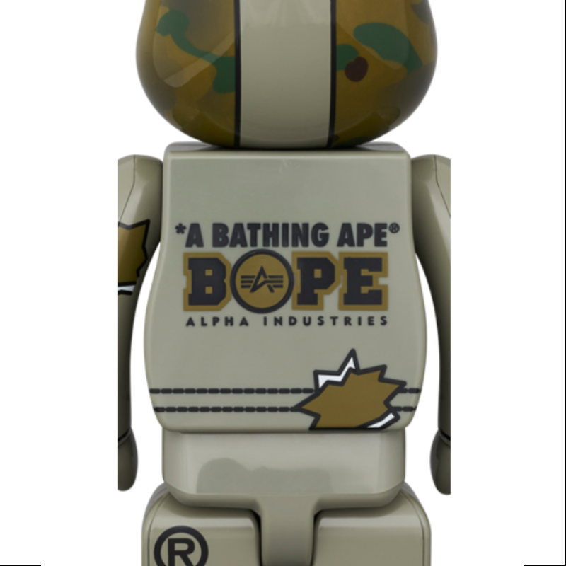 Be@rbrick Bape Alpha Camo Shark 2023 400% & 100% 3PCS Limited Edition Collectible Figures - Perfect for Anime Fans, Streetwear Enthusiasts, and Home Decor
