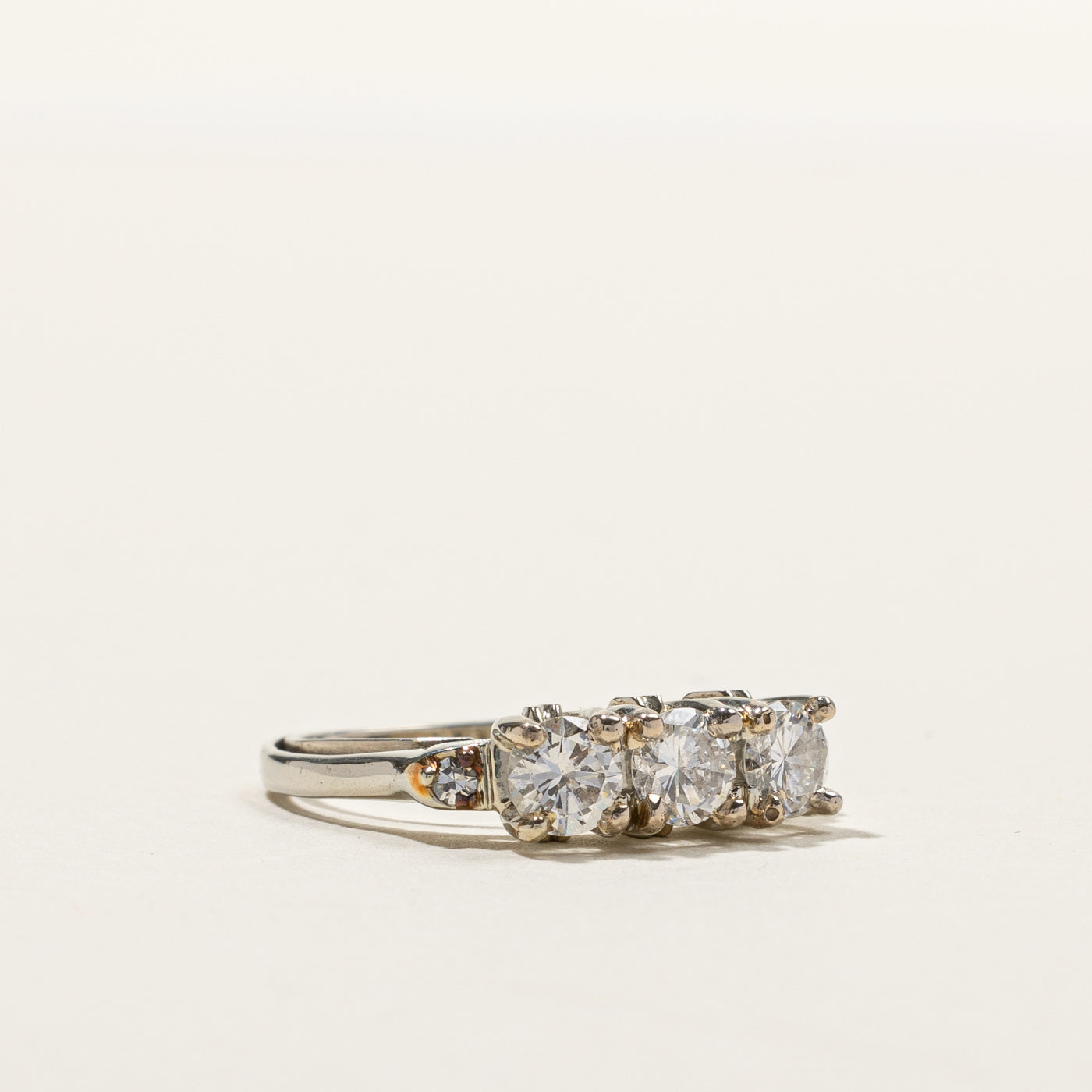 0.87ctw Three Stone Diamond Ring for Women - Size 6 | Elegant Engagement, Wedding, Anniversary Jewelry Gift | Perfect for Proposals, Bridal Sets & Special Occasions