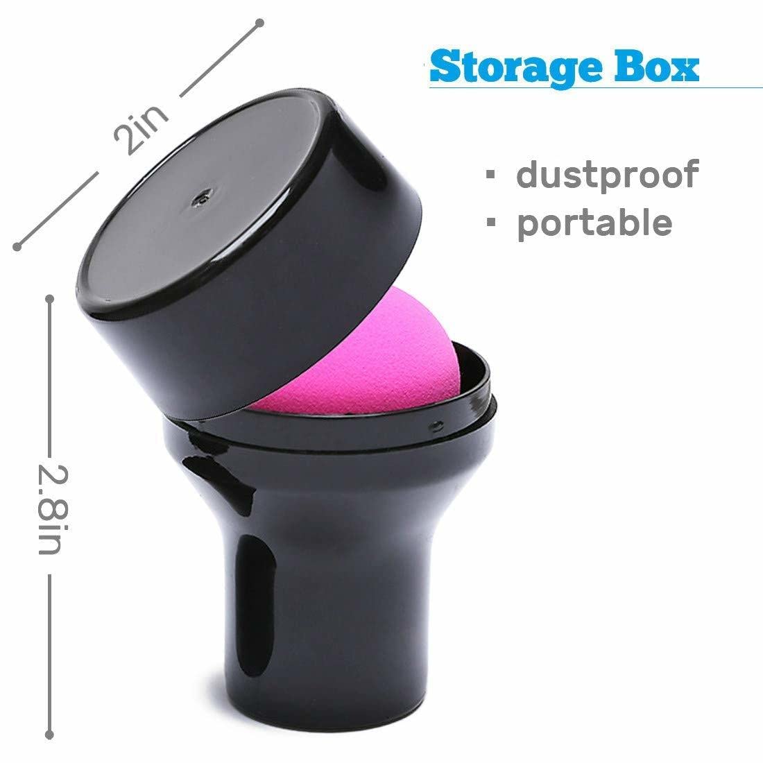 Fozzby Mushroom Head Beauty Blender - Soft Powder Puff for Makeup & Foundation Application - Multicolor Options (Black, Pink, Blue) - Perfect for Liquid, Cream & Powder Cosmetics - Pack of 1 - Ideal for Professional Makeup Artists & Daily Beauty Routine