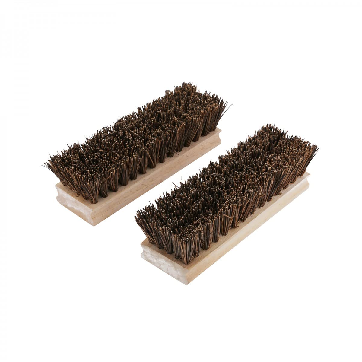4-Pack Natural Wood Boot Scraper with Replacement Bristle Brush - Heavy Duty Shoe Cleaner for Mud, Snow & Dirt - Perfect for Entryways, Garages & Farms