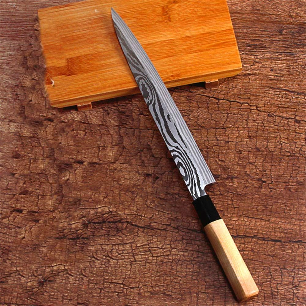 Premium Japanese Sashimi Knife - High Carbon Stainless Steel Left-Handed Chef's Knife for Sushi, Salmon & Precision Slicing - Professional Kitchen Tool for Home Cooks & Sushi Chefs - Ideal for Sashimi Preparation, Fish Filleting & Asian Cuisine