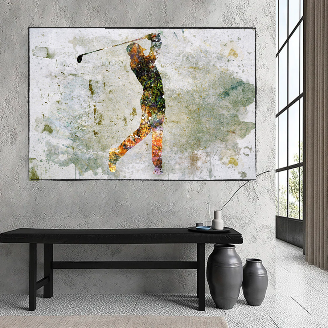 Tiger Woods Canvas Wall Art - Premium Golf Themed Wall Decor for Home, Office & Man Cave - Perfect Gift for Golf Lovers & Sports Fans
